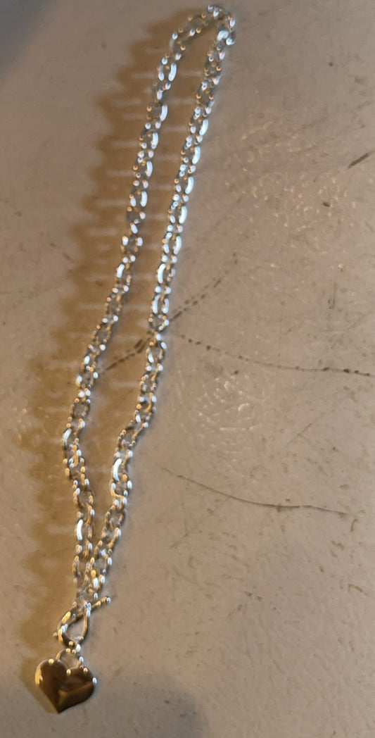 Choker Necklace With Heart Pendant 