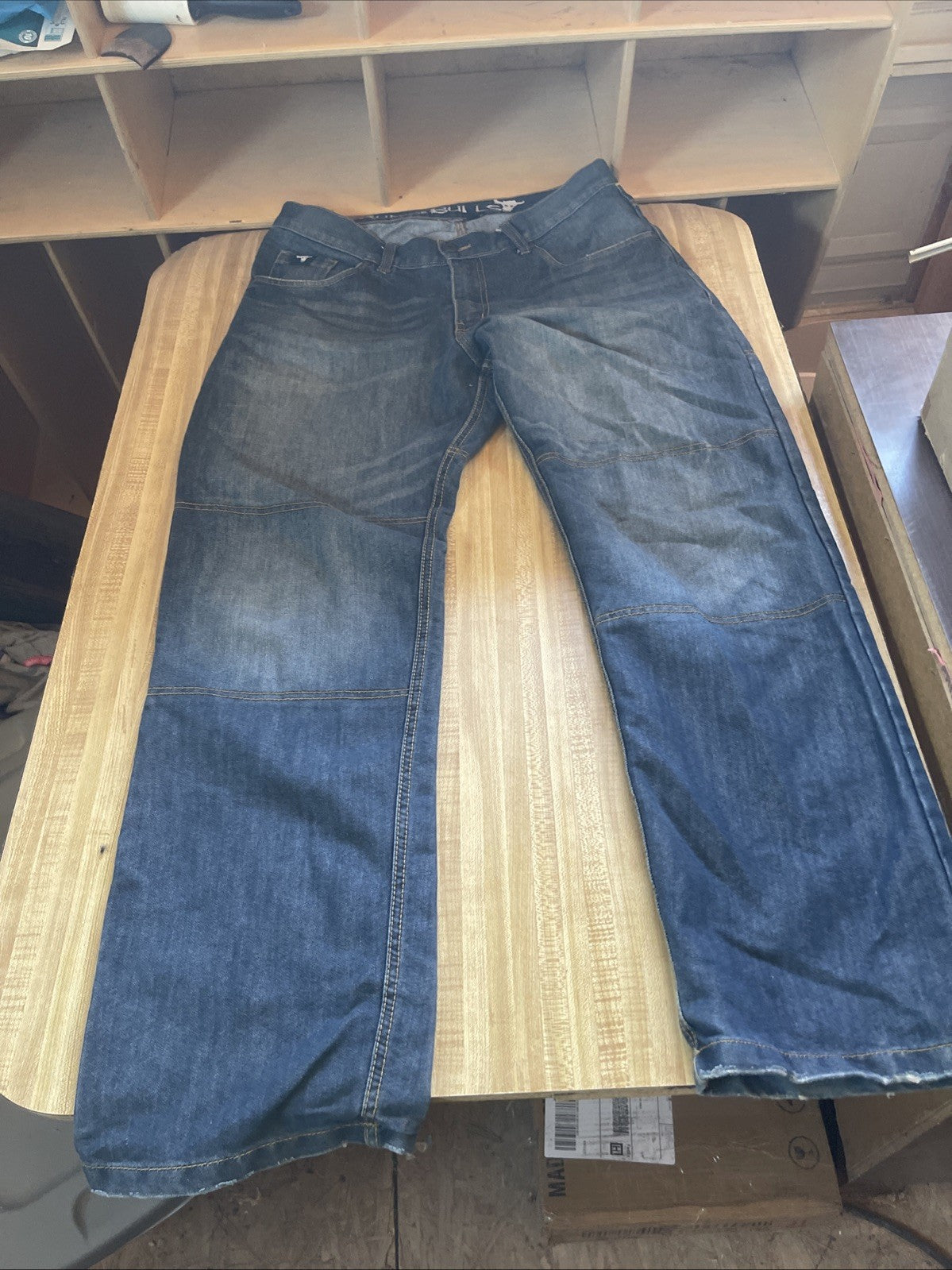 Run With The Bulls Speed And Strength Kevlar Lined Double Knee Jeans 36/32