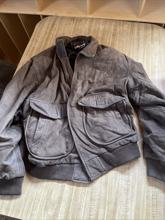 Body Equip Leather Bomber Jacket XL