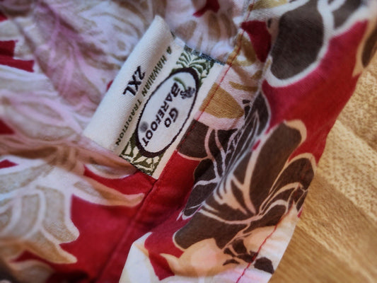 go barefoot hawaiian shirt 2xl