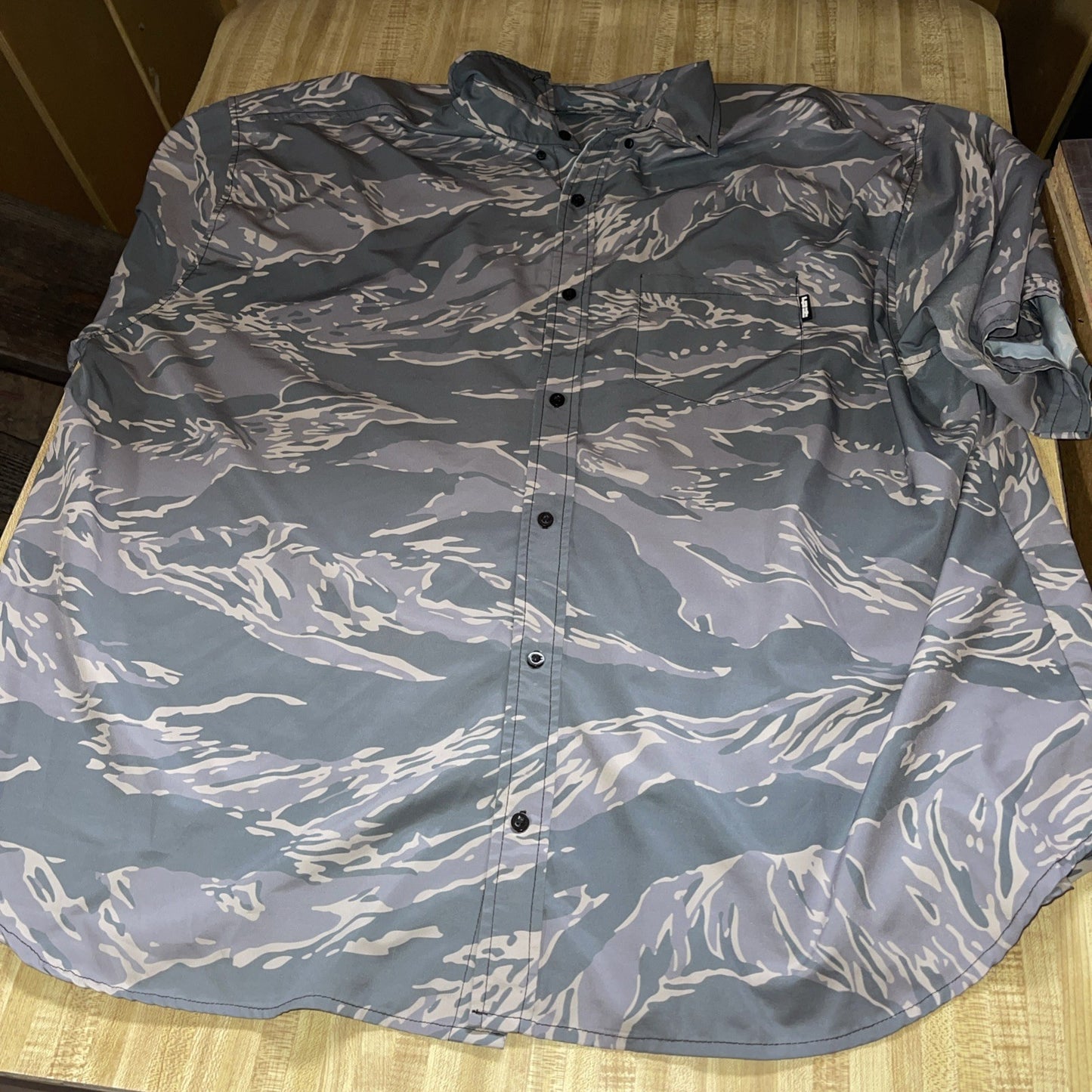 Greater Half Camo Button Up 4XL