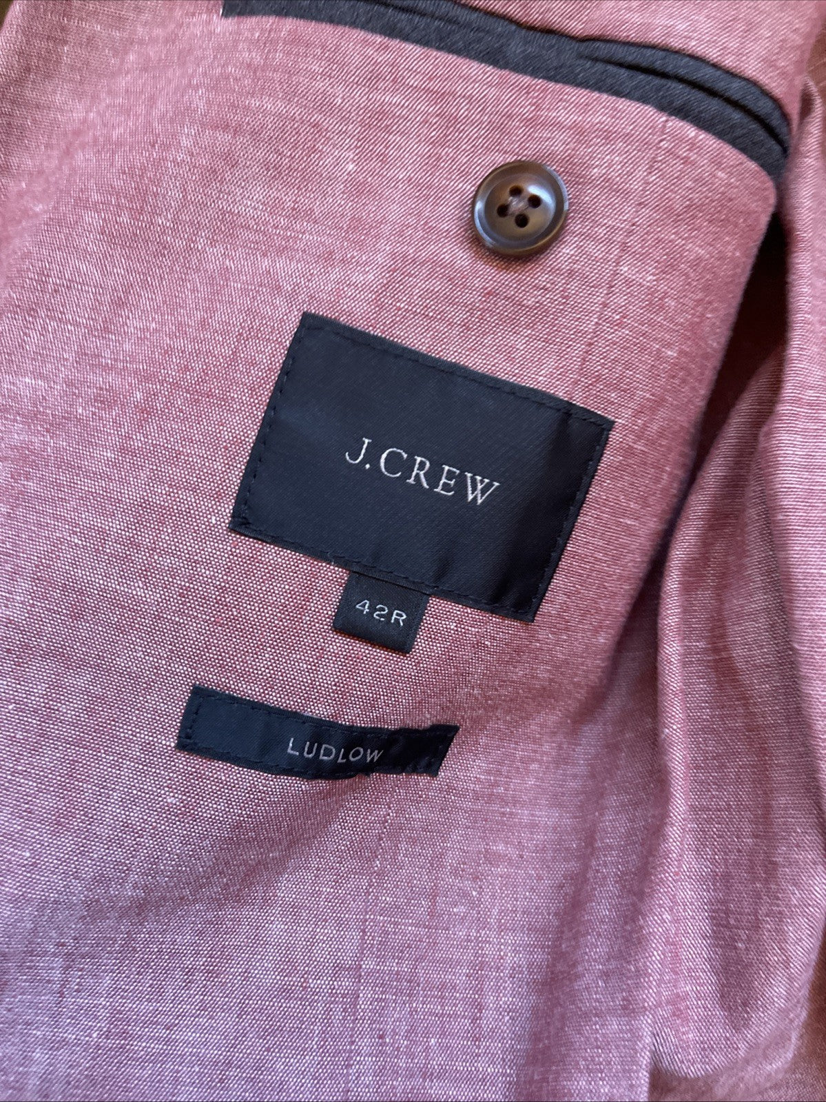 J Crew Ludlow Salmon Blazer Unstructured 42R
