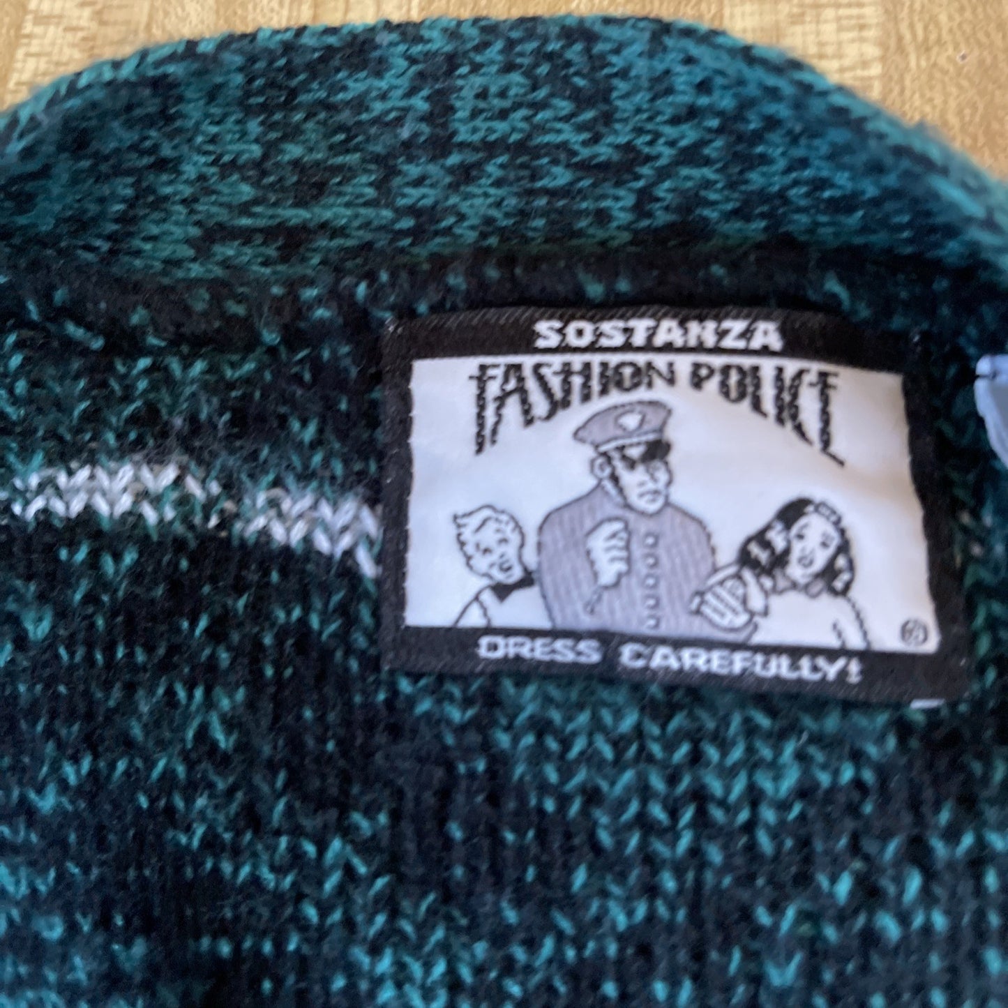 Vintage Sostanza Fashion Police Cardigan Large 