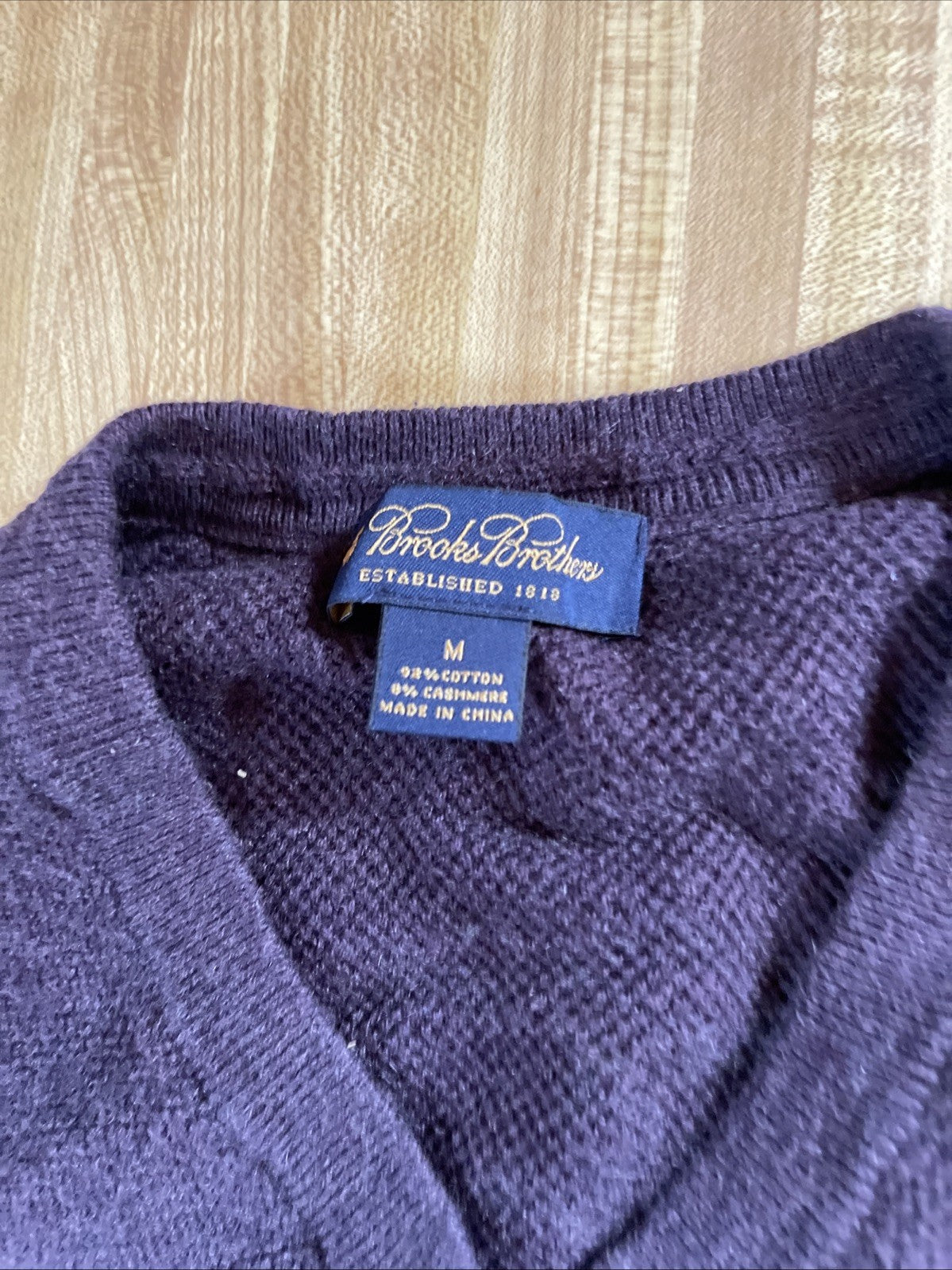 Brooks Brothers Cotton Cashmere Sweater Vest Medium 