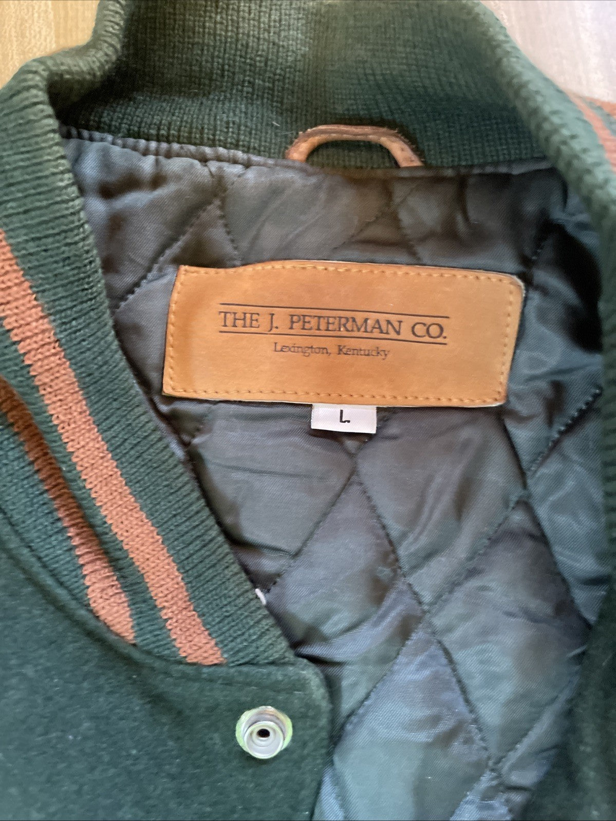 the j peterman company varsity jacket Bomber Large