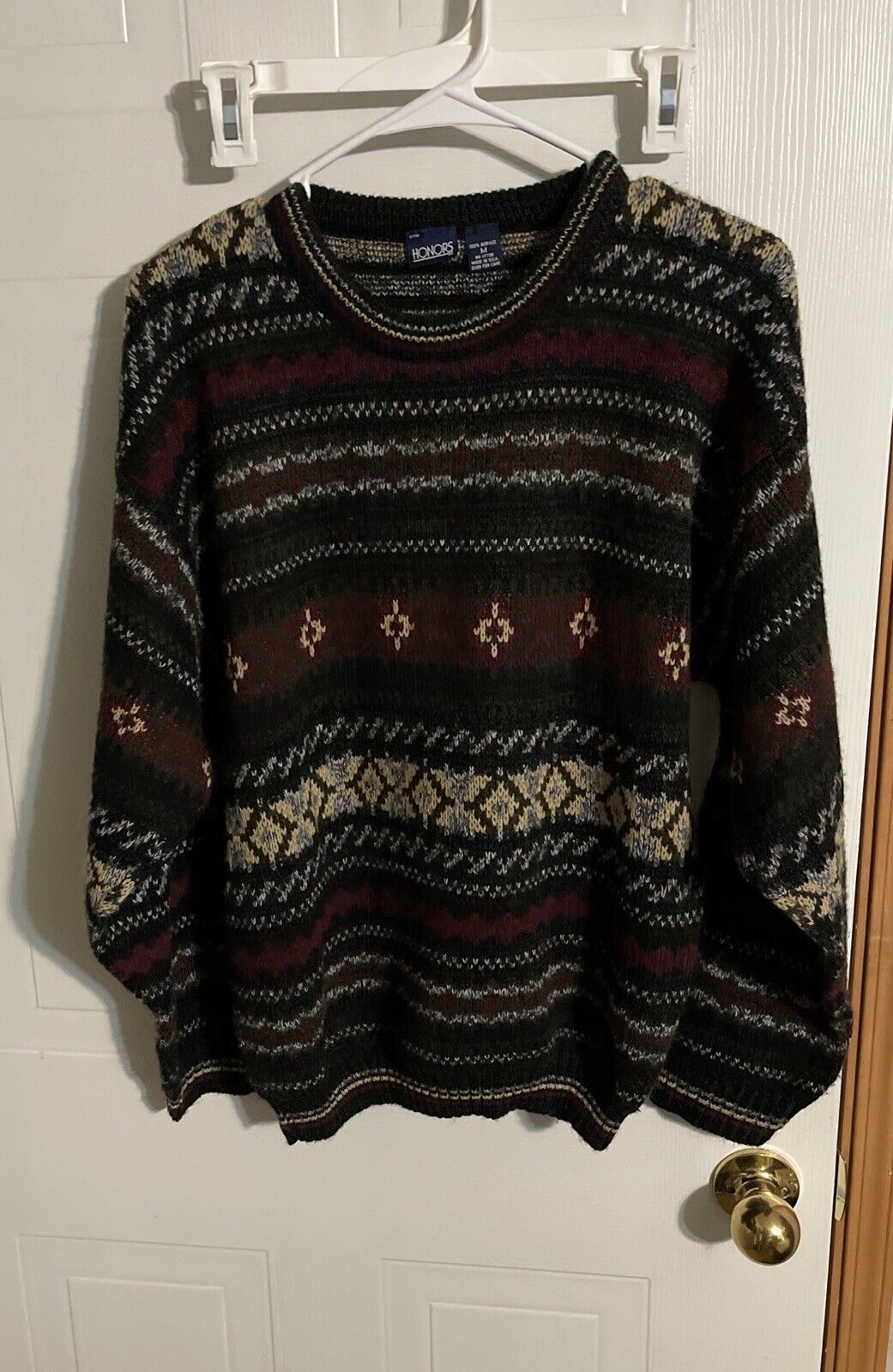 Vintage Made In USA Honors Sweater Medium 