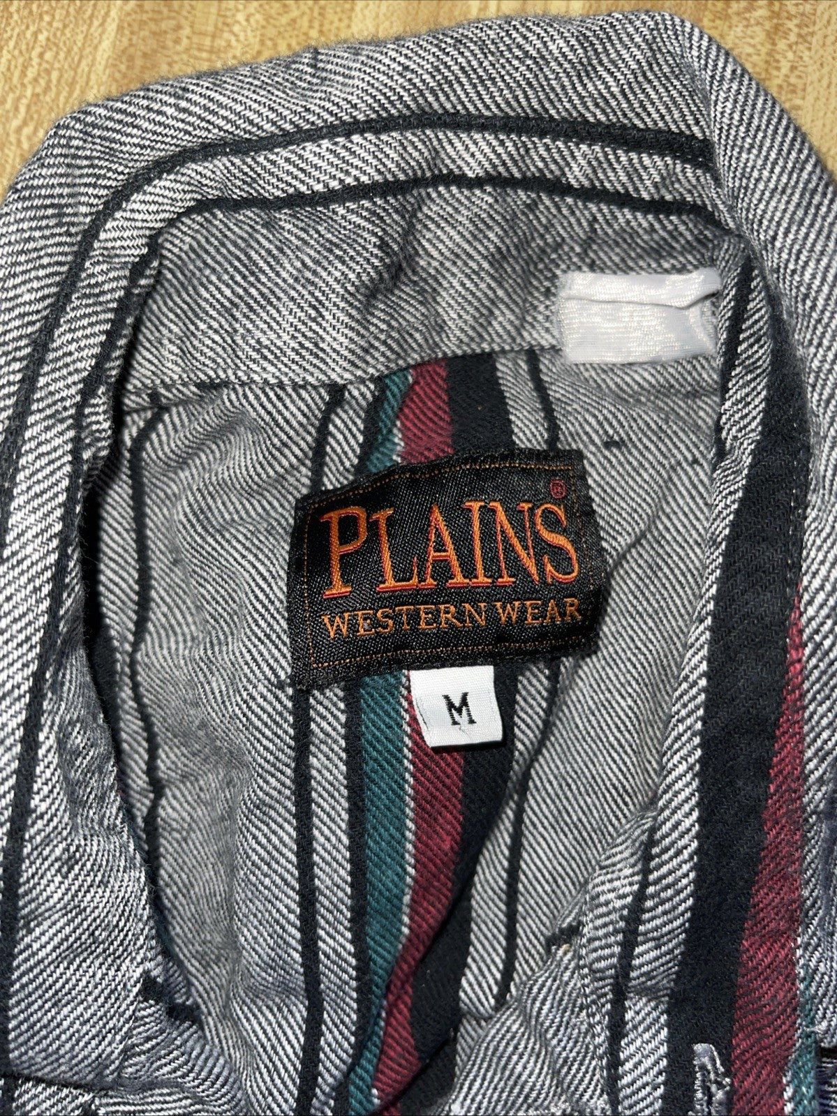 plains western wear pearl snap medium