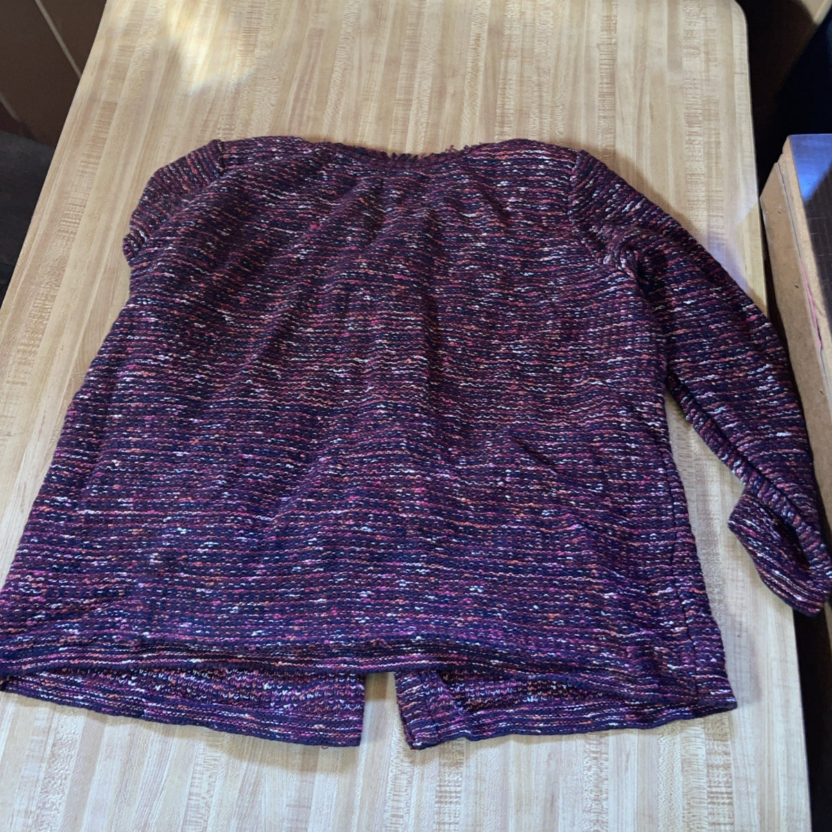 J. Jill Pure Jill Open Front Cotton Wool Cardigan Pockets 1X