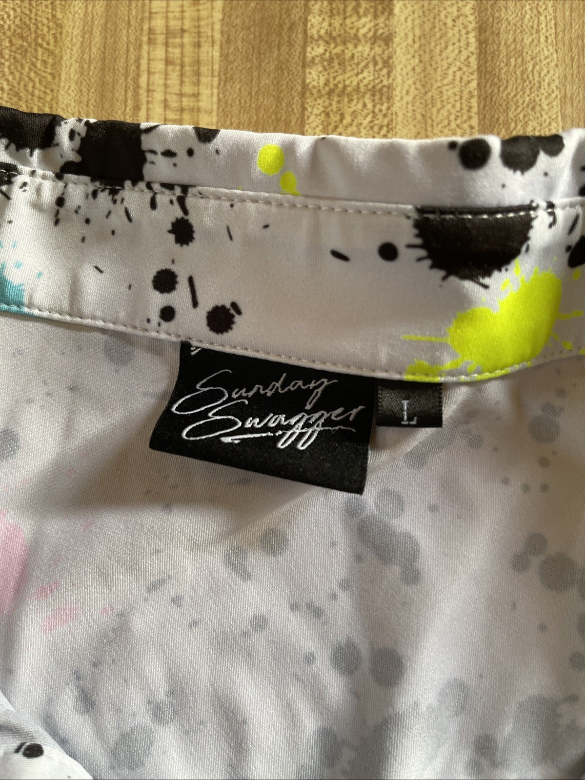 Sunday Swagger Paint Splatter Polo Large 