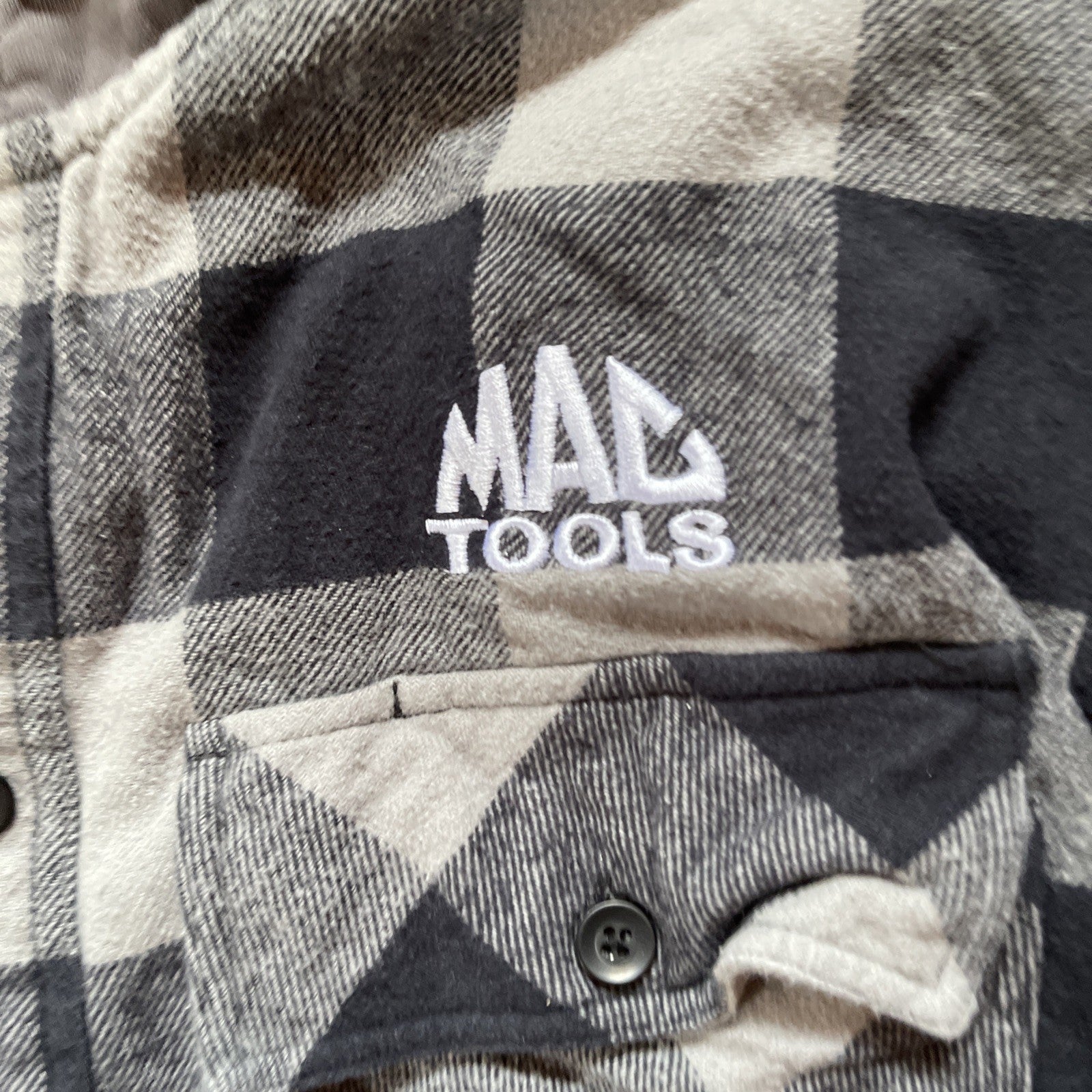 Mac Tools Flannel Hoodie Large 