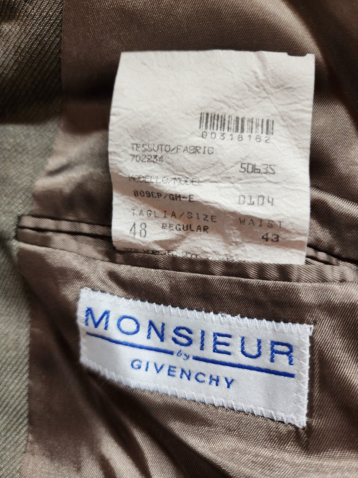 givenchy monsieur blazer 48R