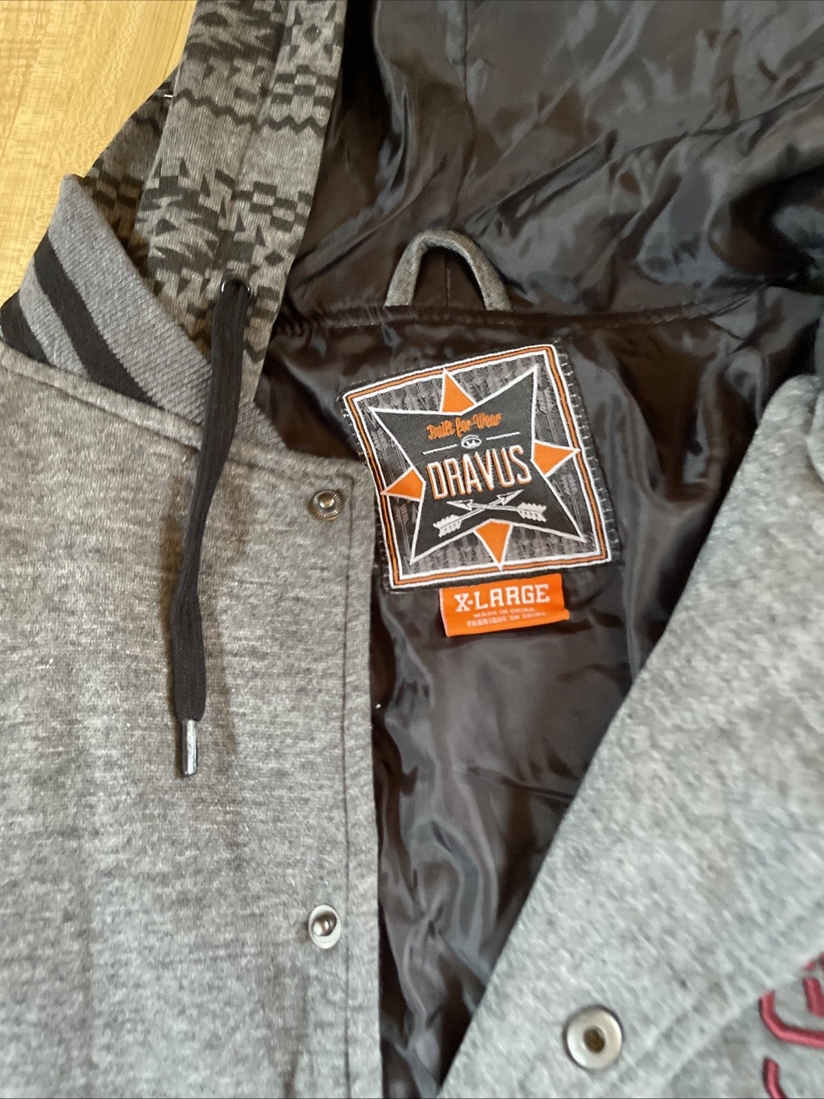 Dravus Varsity Jacket With Hoodie XL