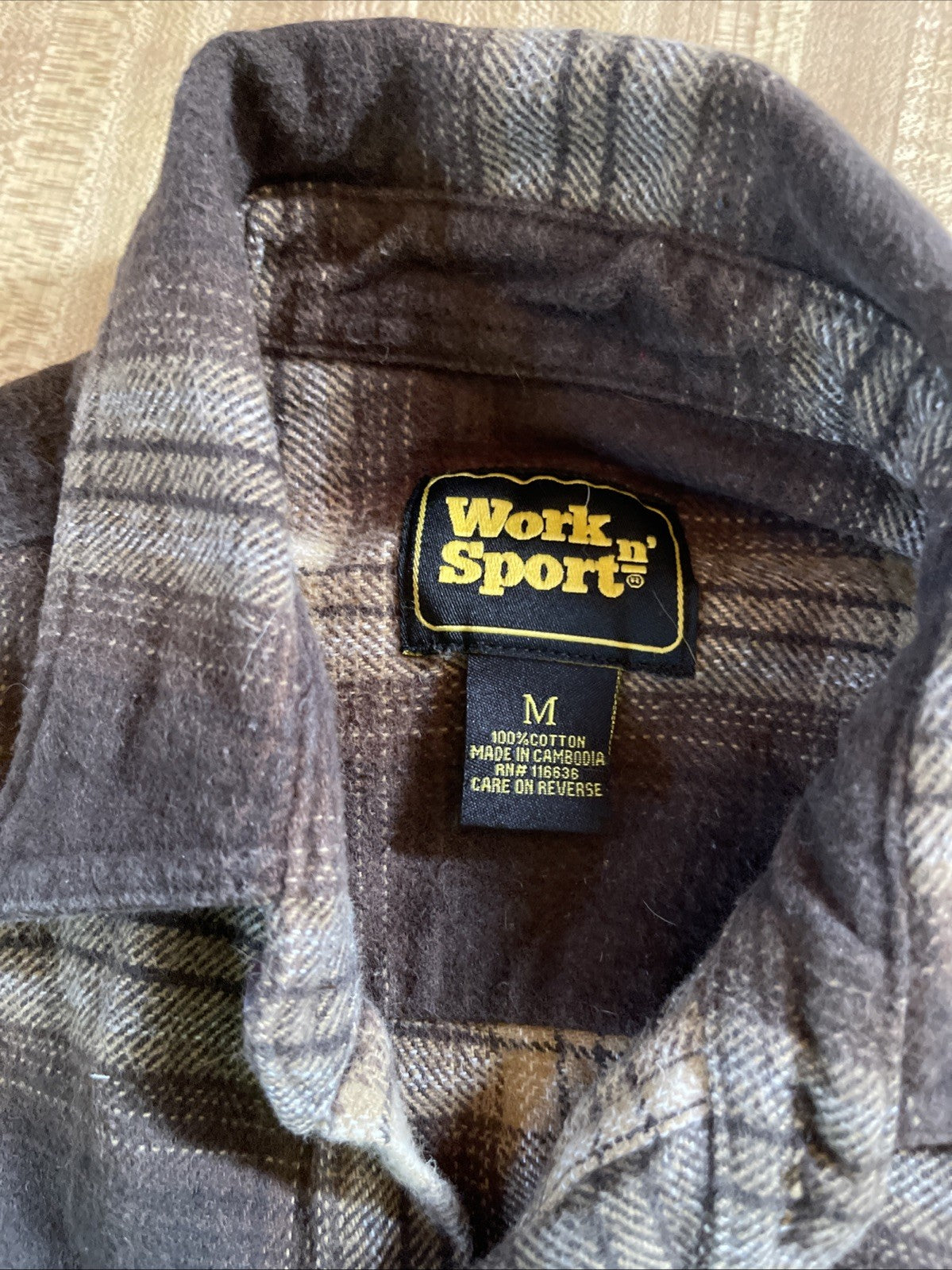 Work N Sport Heavy Flannel Shacket Medium 