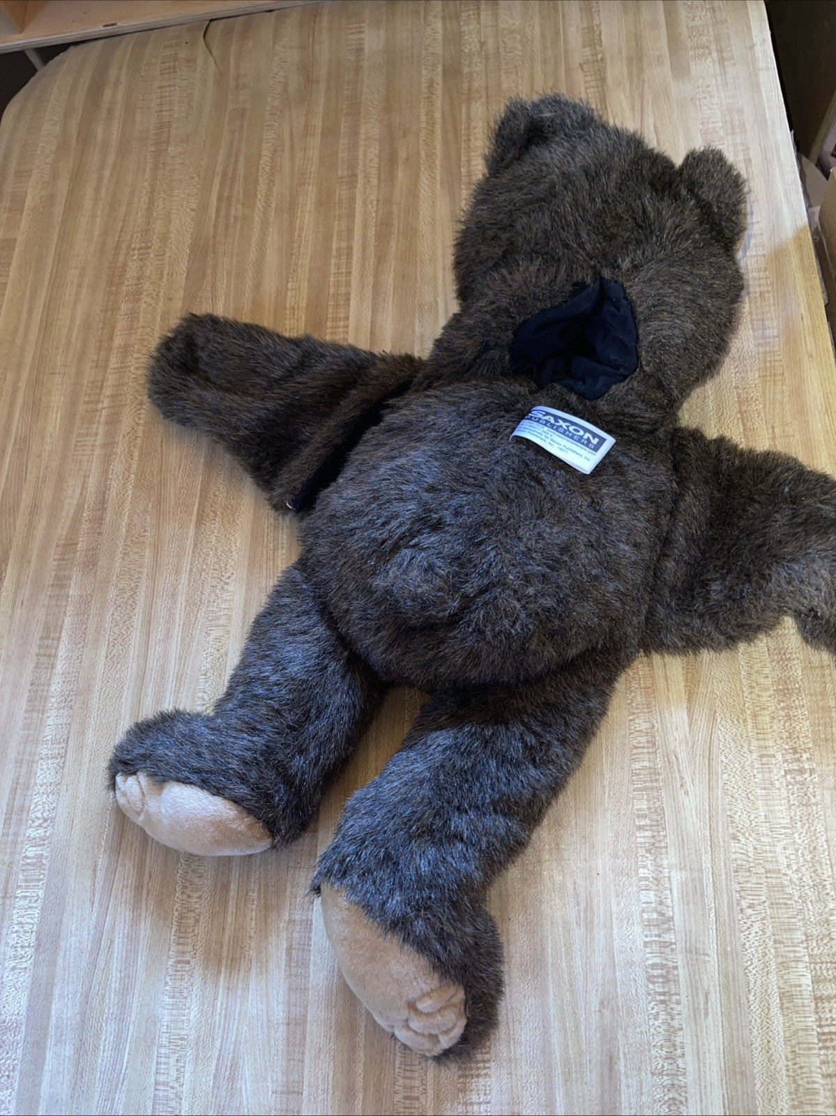 Saxon Publishing Max The Bear Hand Puppet Brown Tan Plush Stuffed Animal 