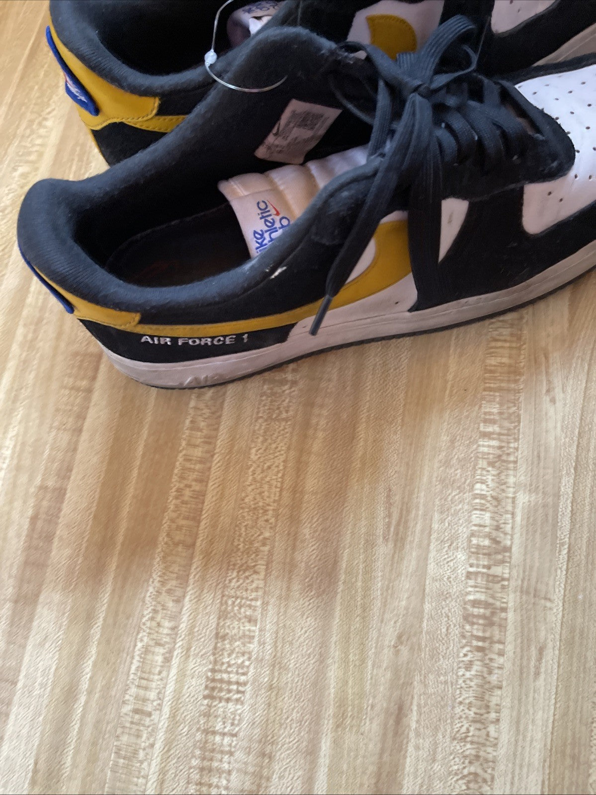 Size 12 - Nike Air Force 1 '07 LV8 Athletic Club - Black University Gold