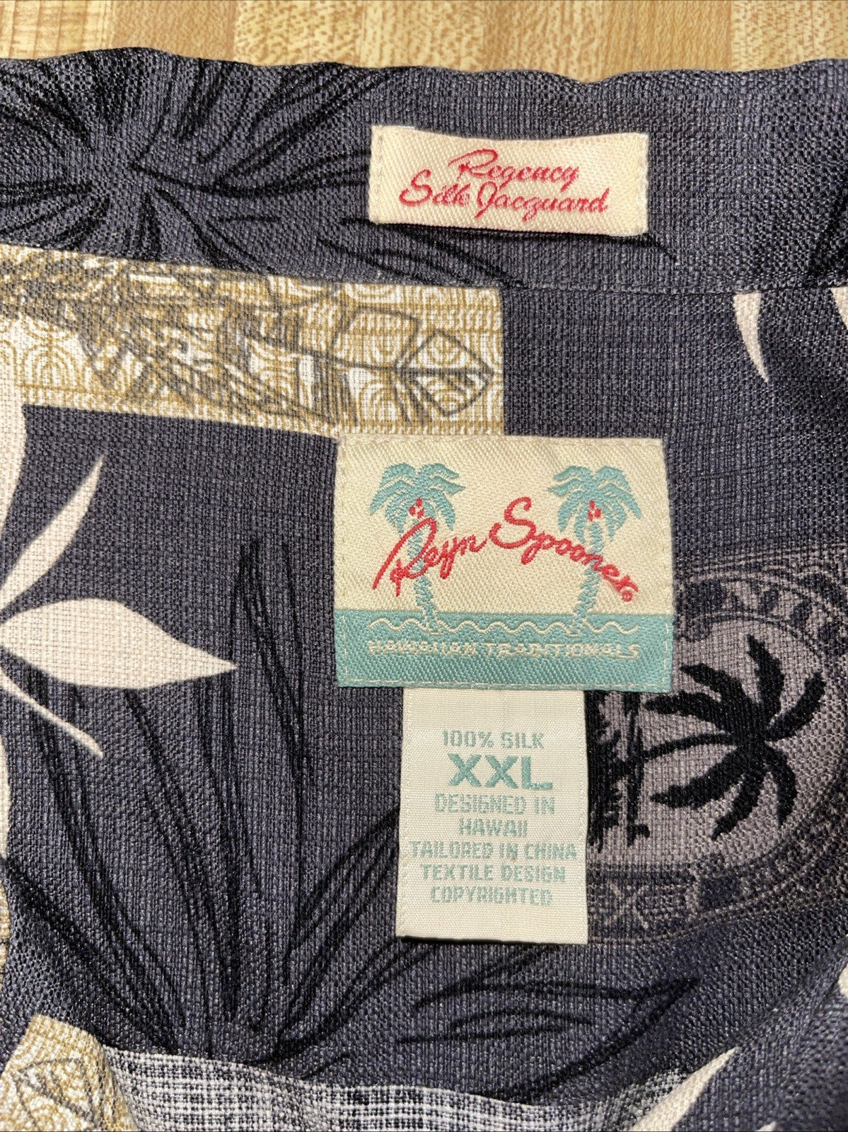 reyn spooner regency silk jacquard Shirt XXL 
