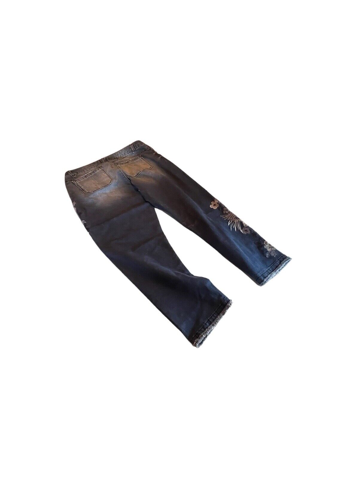 Democracy Jeans Seamless Ankle Skimmer  14 Floral Embroidery