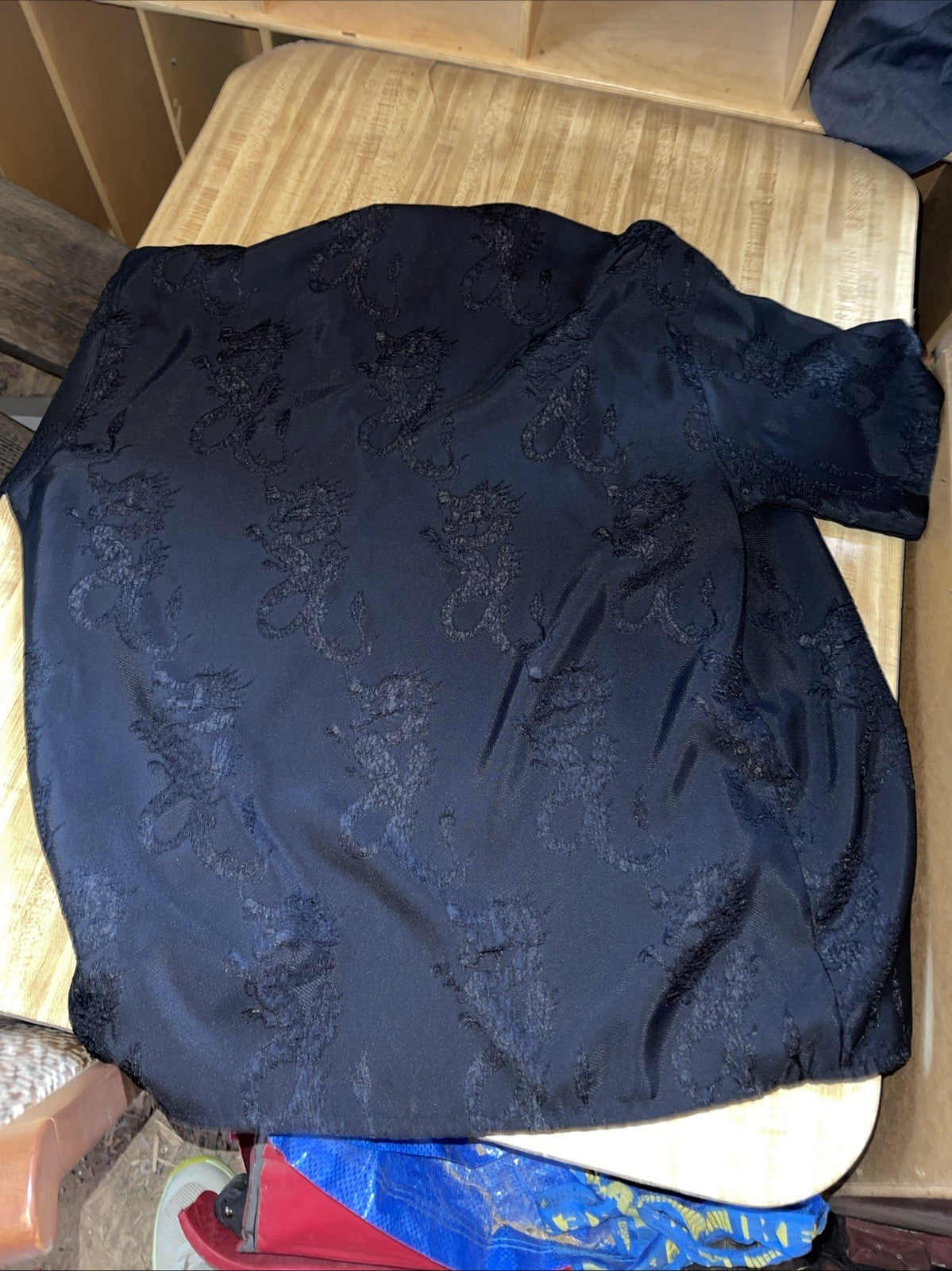 Vintage Pierre Garcia Collection Button Down XL Dragon AOP Loop Collar