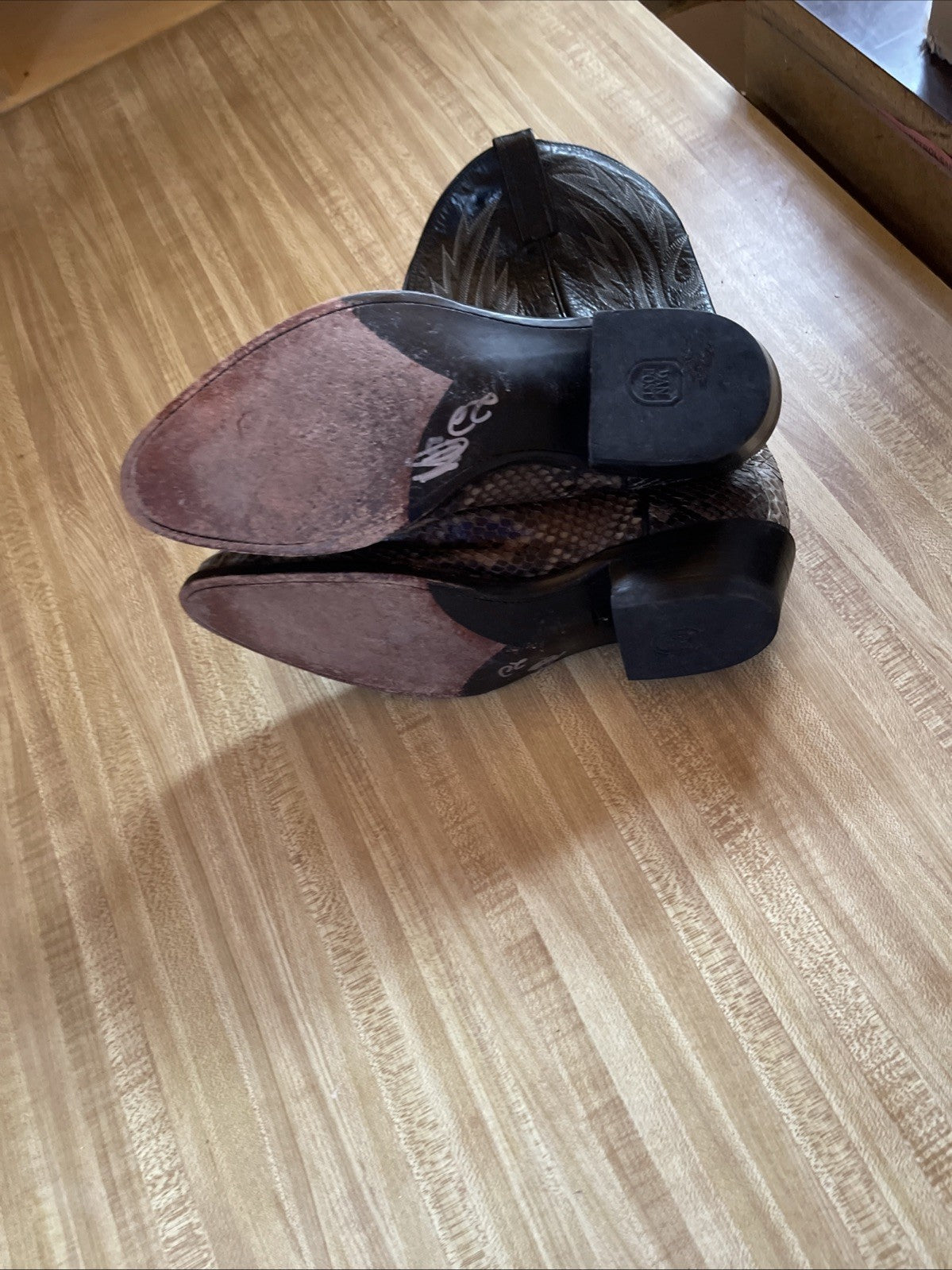 dan post snakeskin boots 10 EW