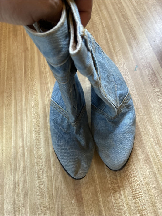 Vintage Matake Denim Boots Size 7