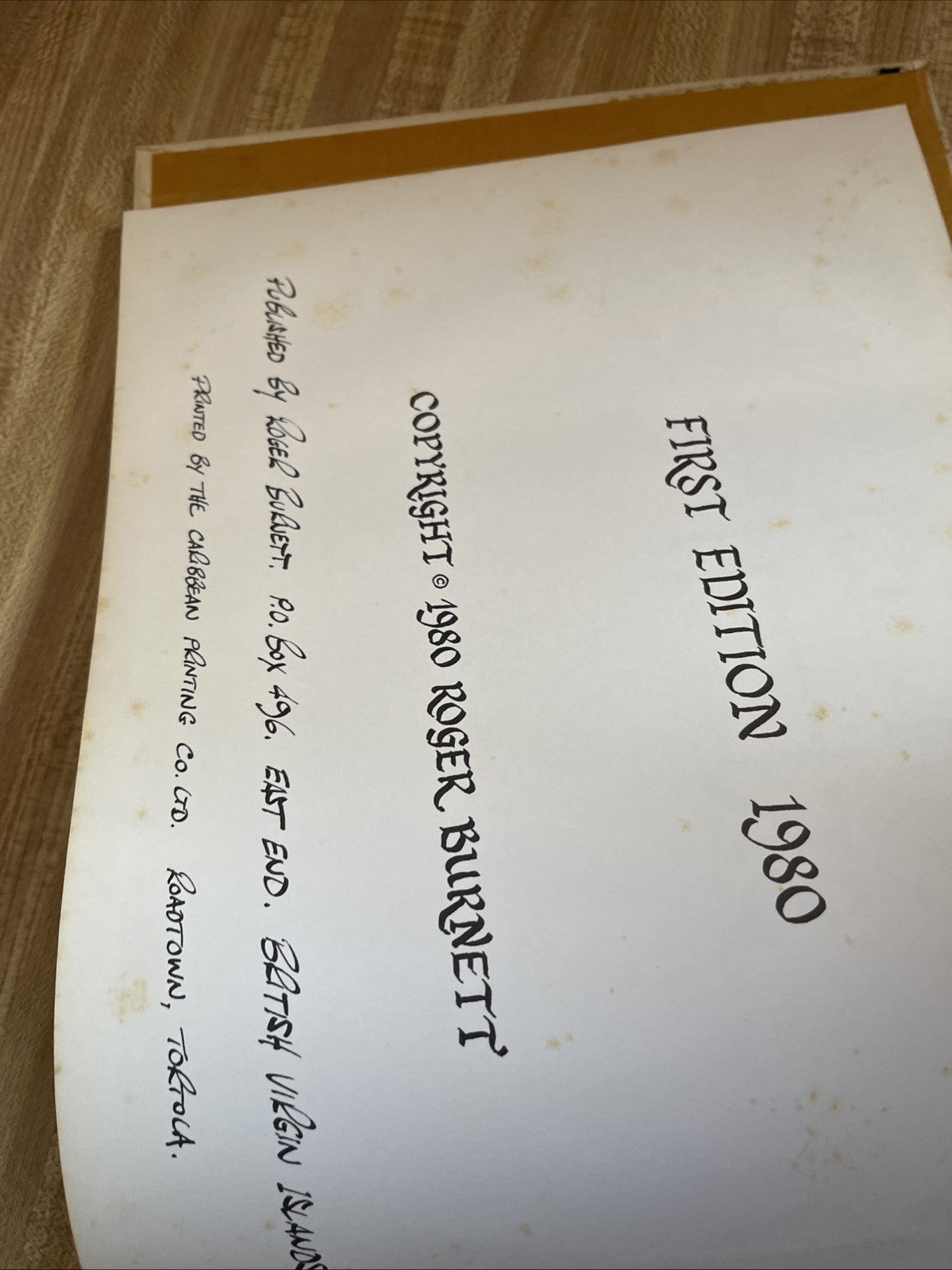 Virgin Island Sketches Hardcover First Edition 