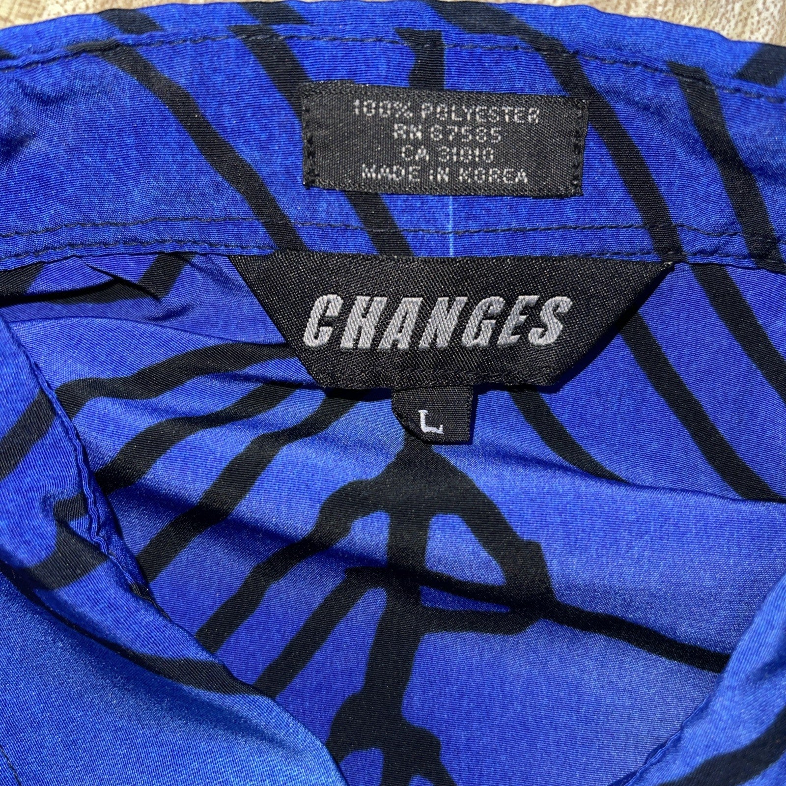 Changes Button Up Large Vintage Y2K AOP