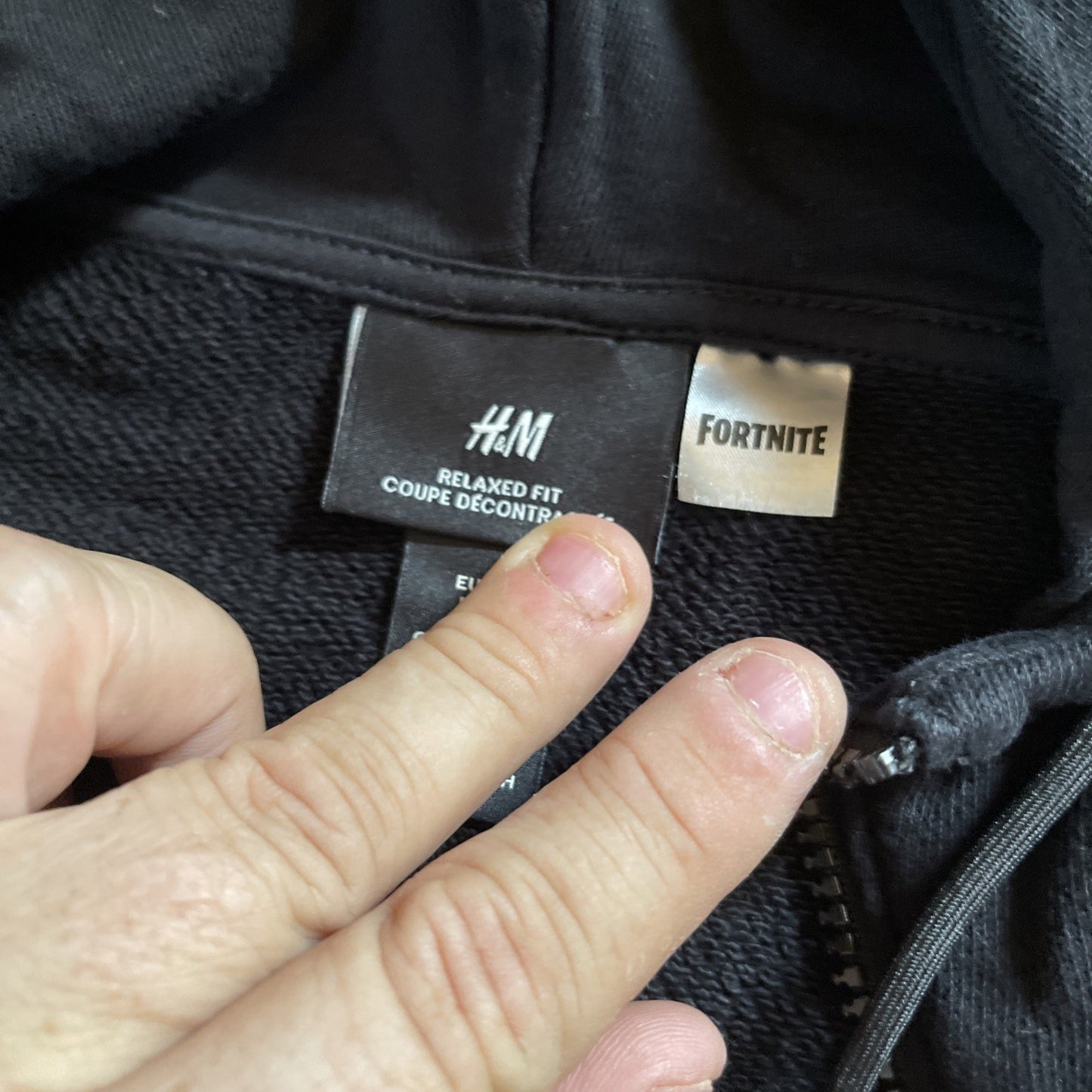H&M Fortnite Hoodie Quarter Zip Large