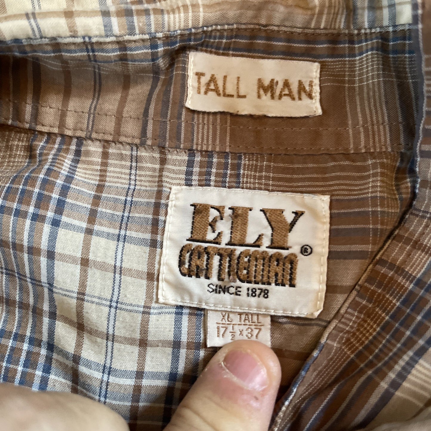 ely cattleman pearl snap shirt XLT