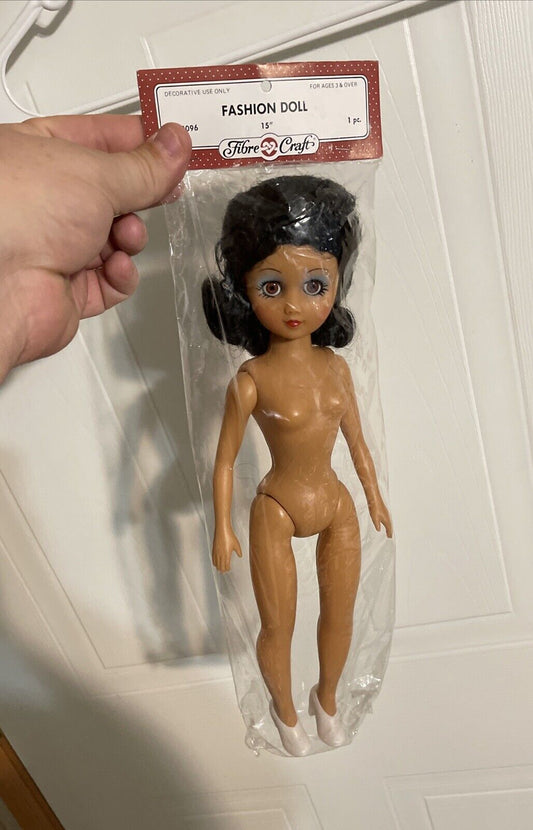 Fibre Craft 15 Inch Dark Haired Doll