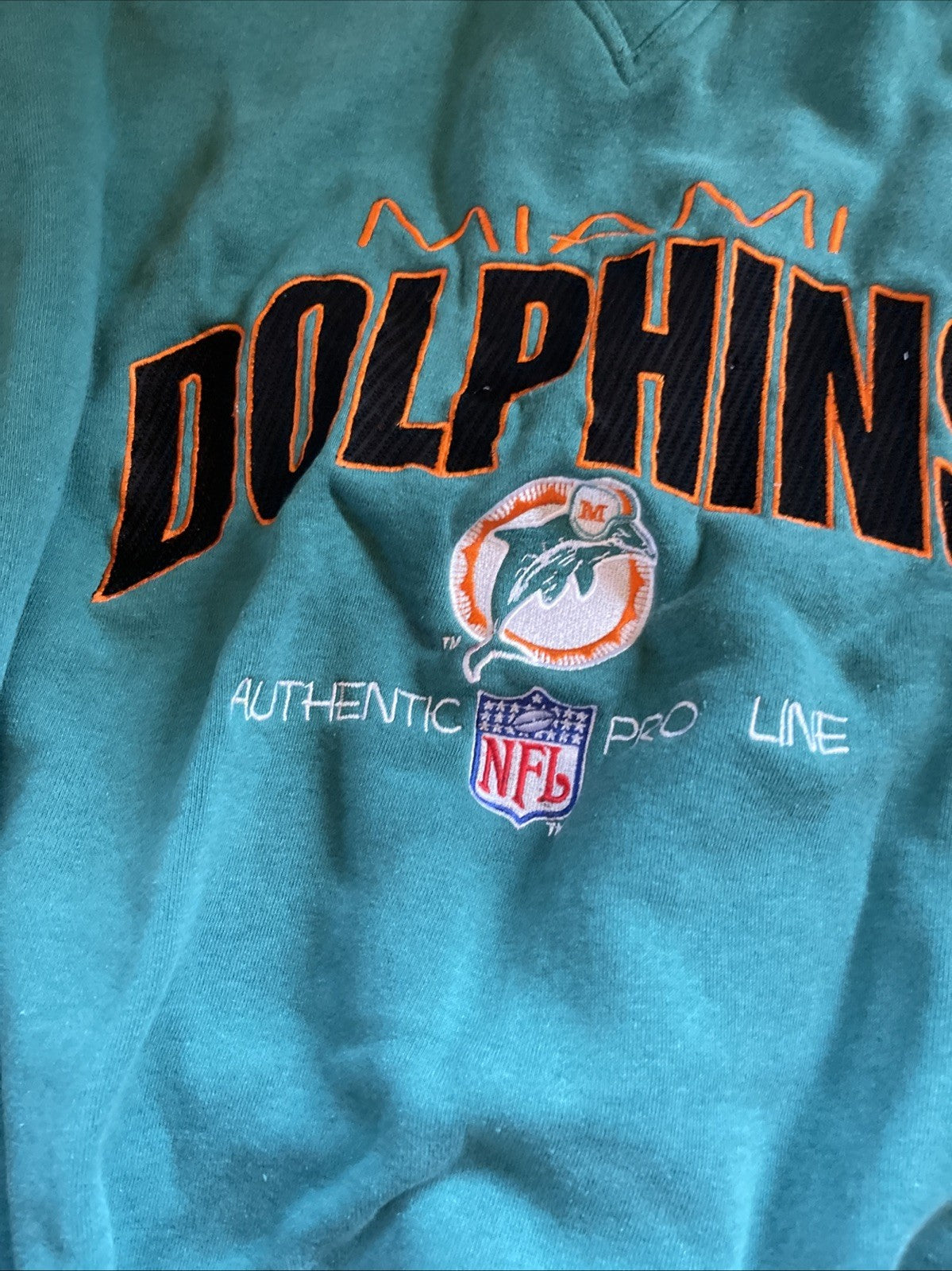 Vintage Logo Athletic Miami Dolphins Sweatshirt Large 