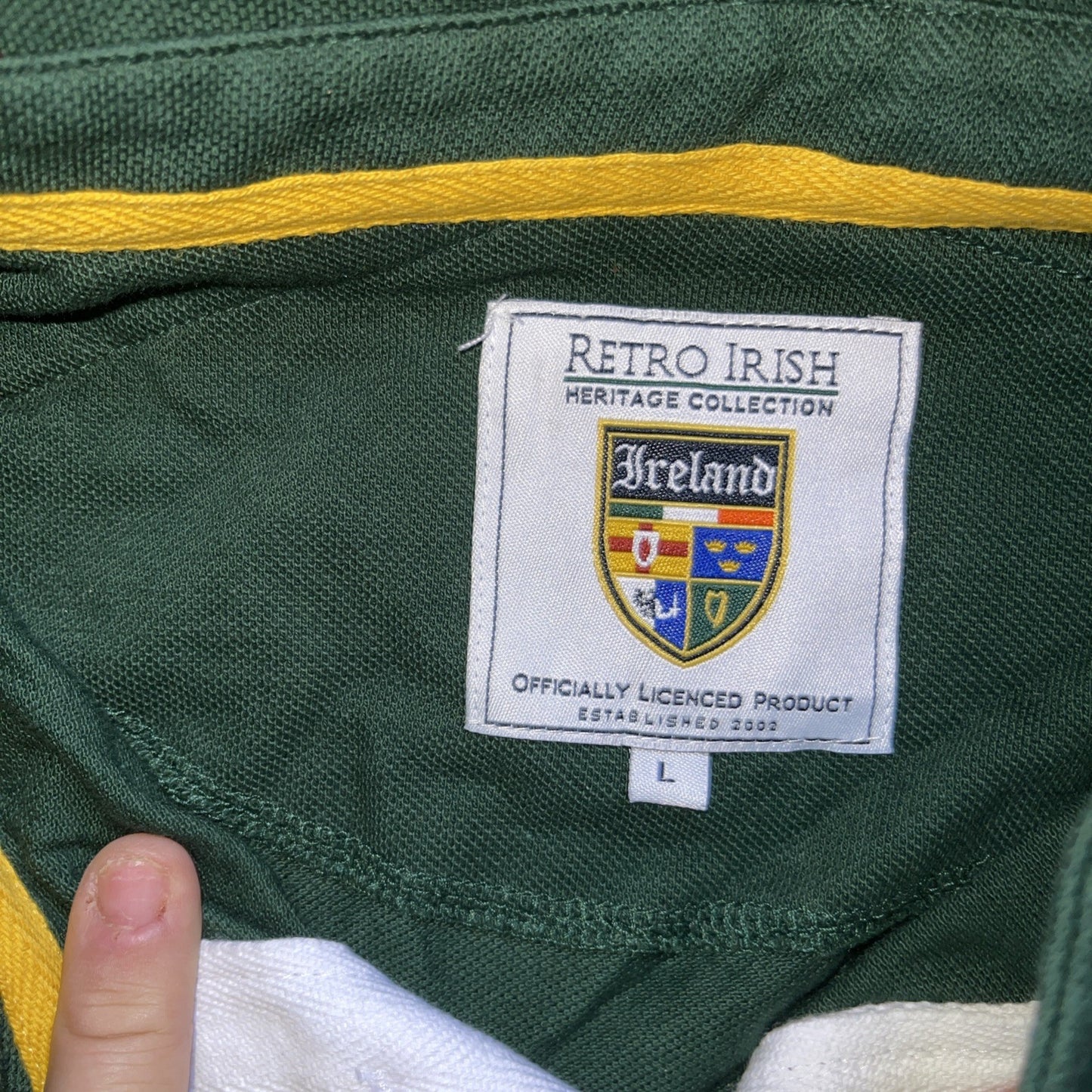 Retro Irish Ireland Polo Large 