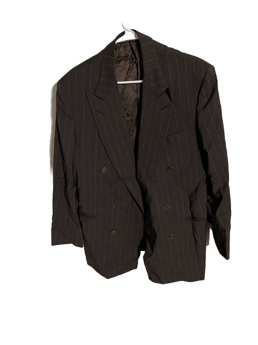 Canali Pinstriped Suit 48R Blazer Pants 30x30