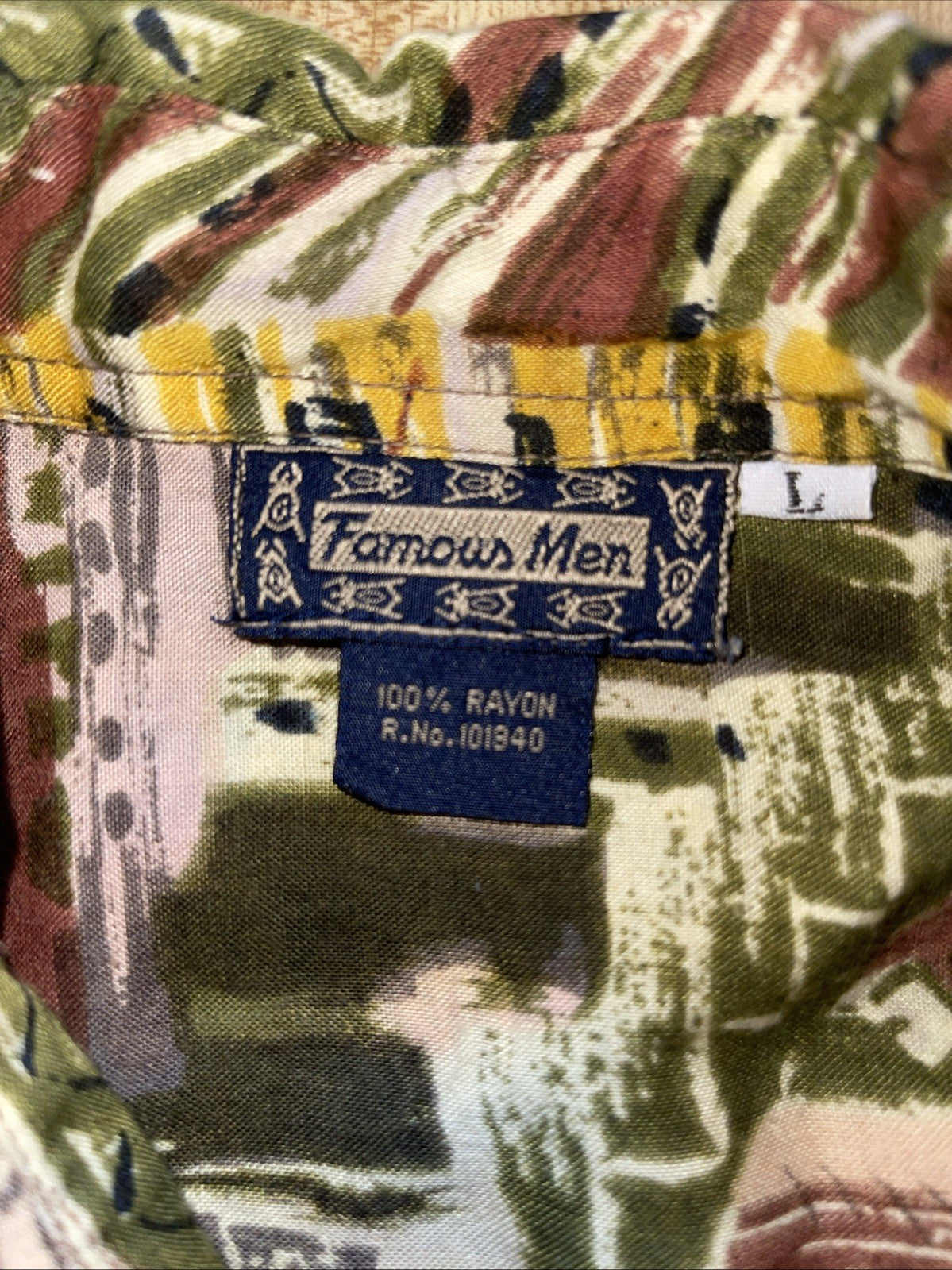 Vintage Rayon Shirt Large 