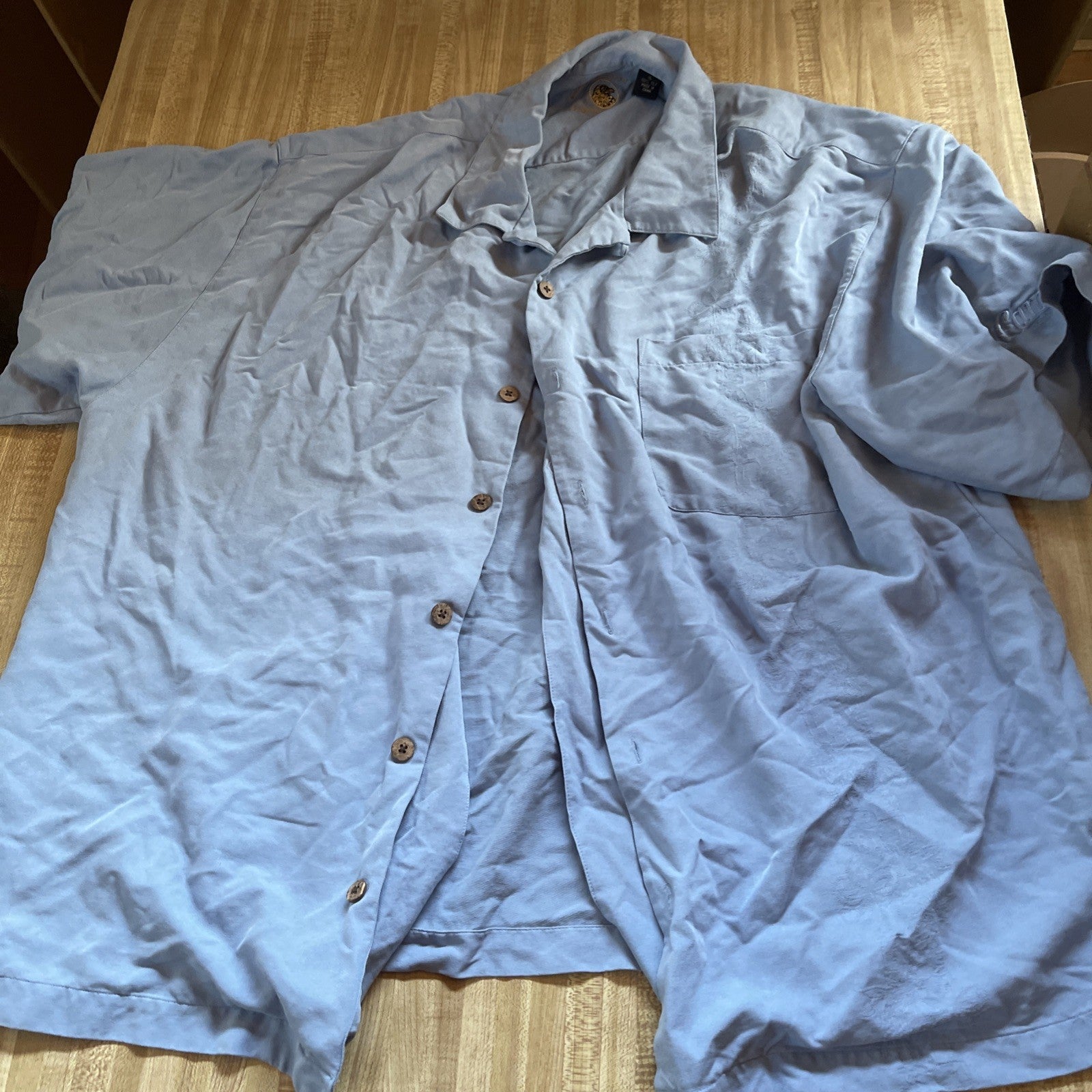 eagle dry goods silk shirt XL