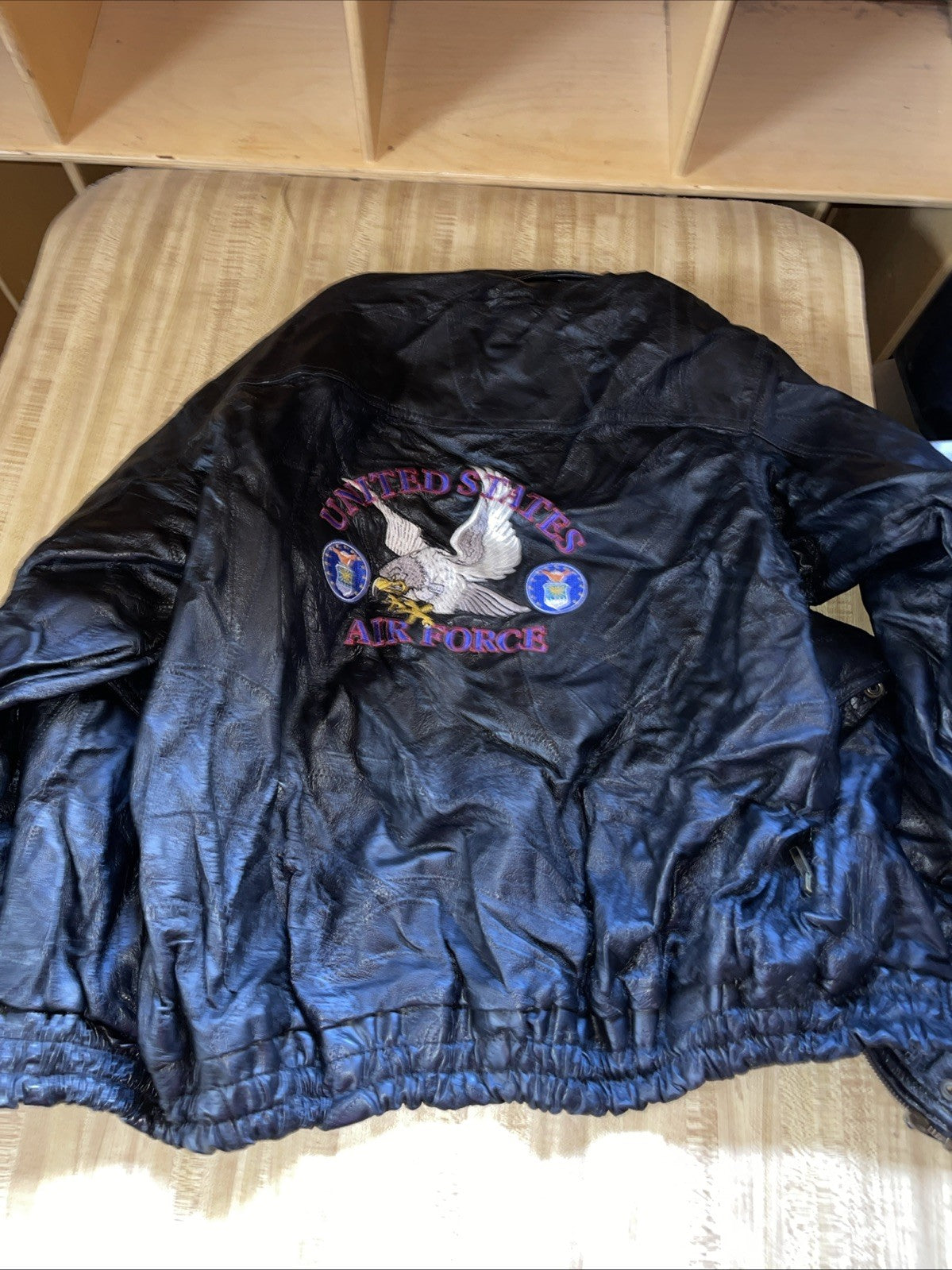 US Air Force Leather Bomber Jacket Medium 