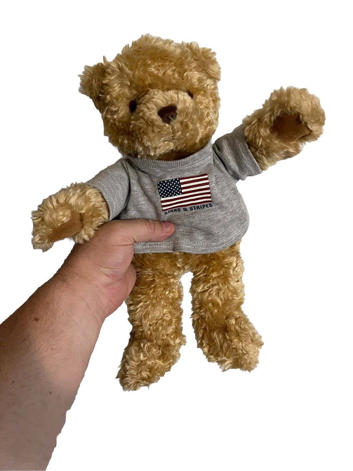 Vintage 2000 Gund Stars & Stripes Plush Bear Limited Ed. Joy Love Hope Peace 14"