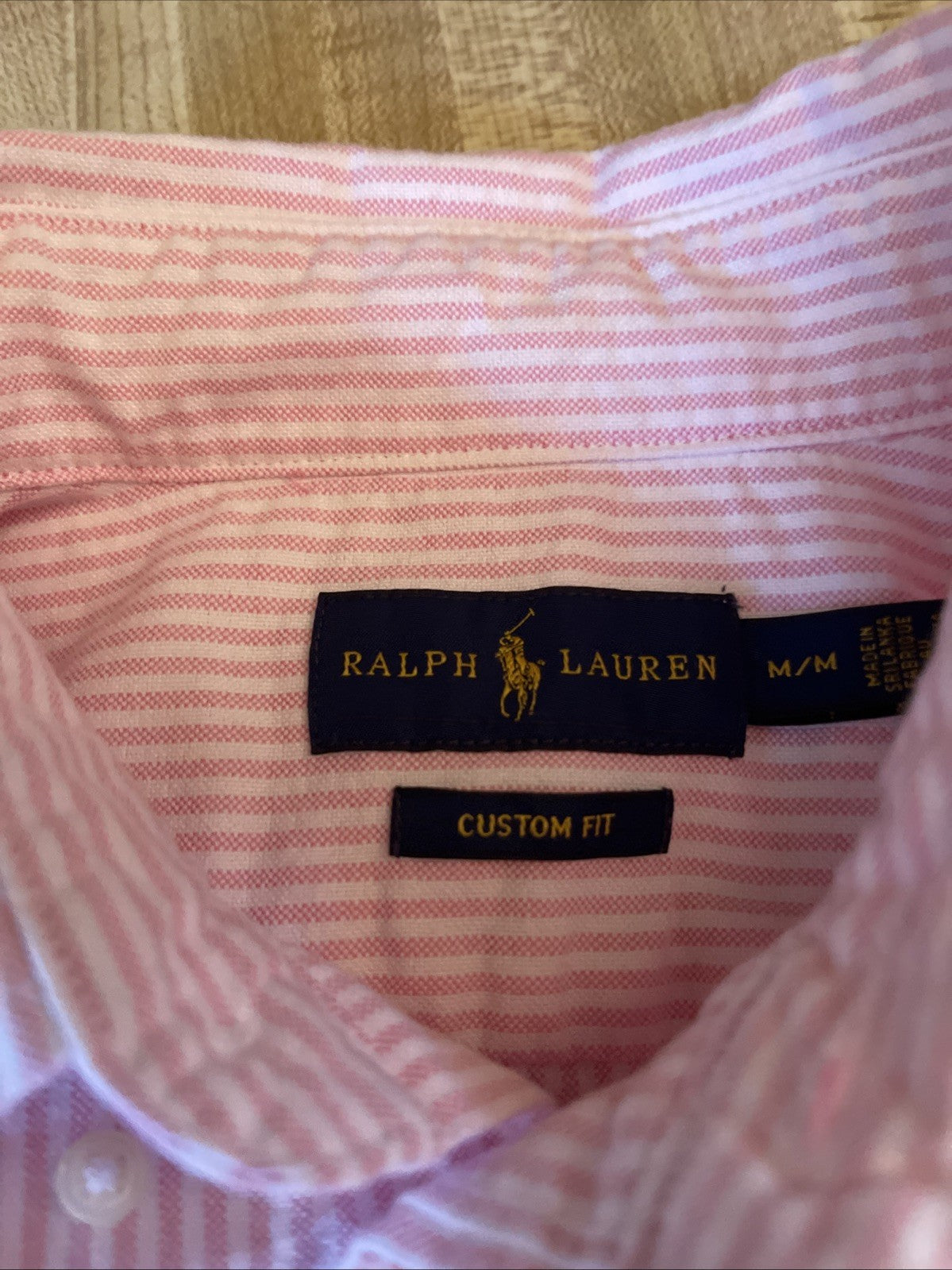 Ralph Lauren Button Down Medium Flesh Pony