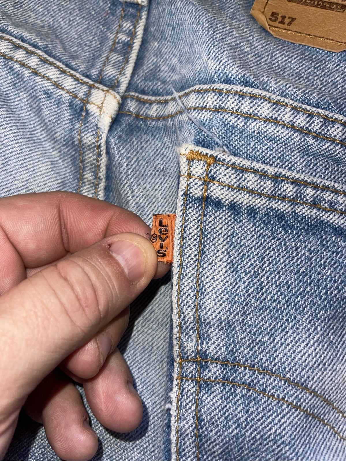 Vintage Levi’s 517 Made In USA 38/30 Orange Tab