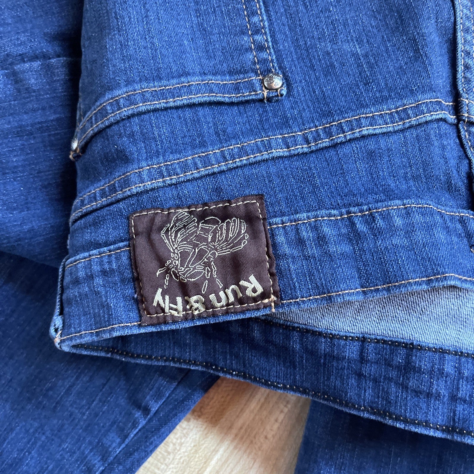 Run & Fly Jeans Wide Leg Baggy 38/27 12 Inch Leg Openings
