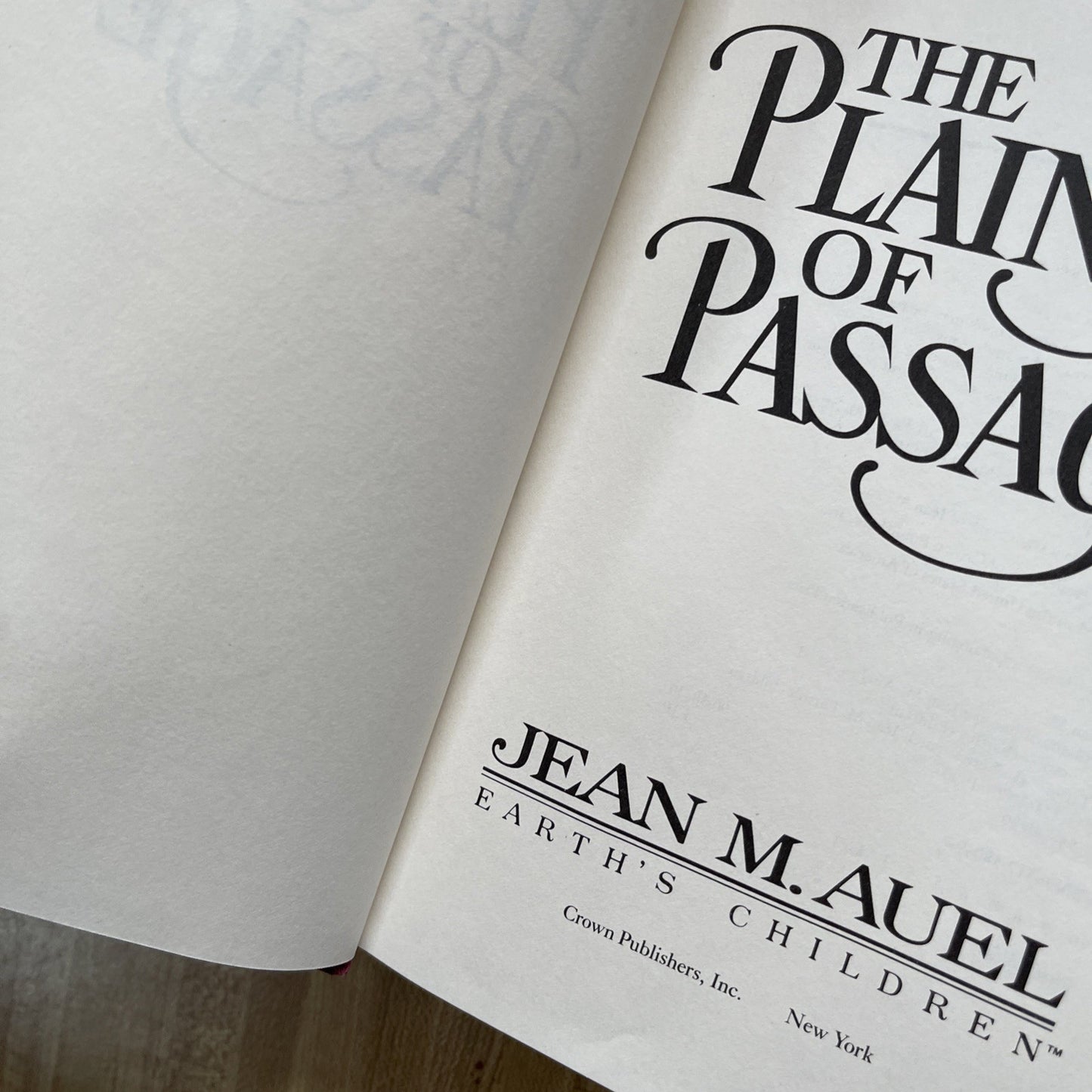 Plains of Passage by Jean M. Auel (1990, Hardcover) First Edition