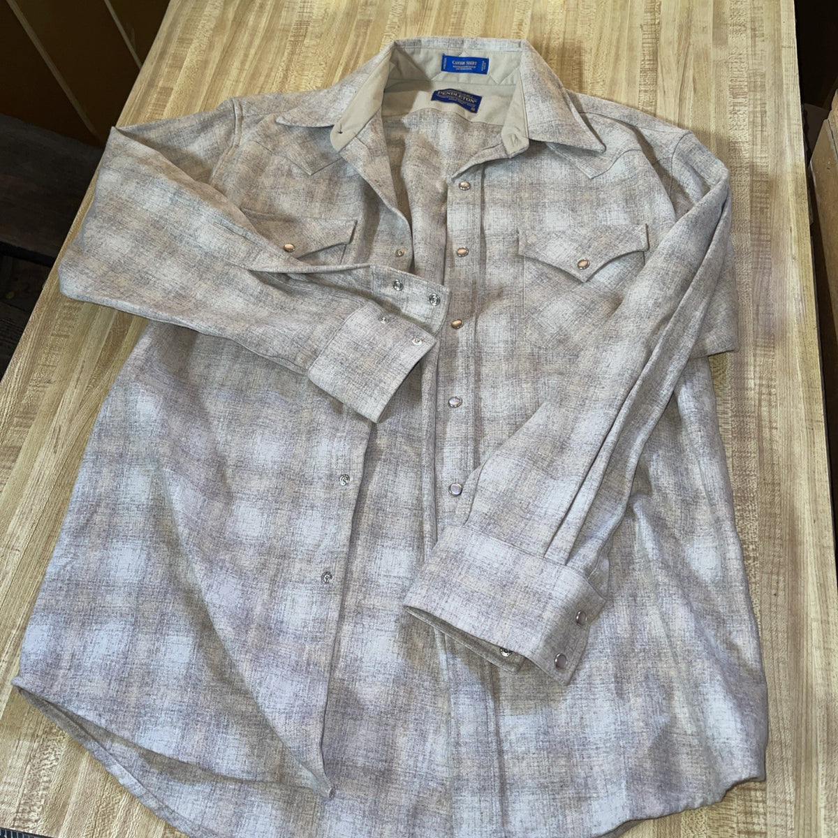Pendleton Canyon Shirt Pearl Snap Medium 