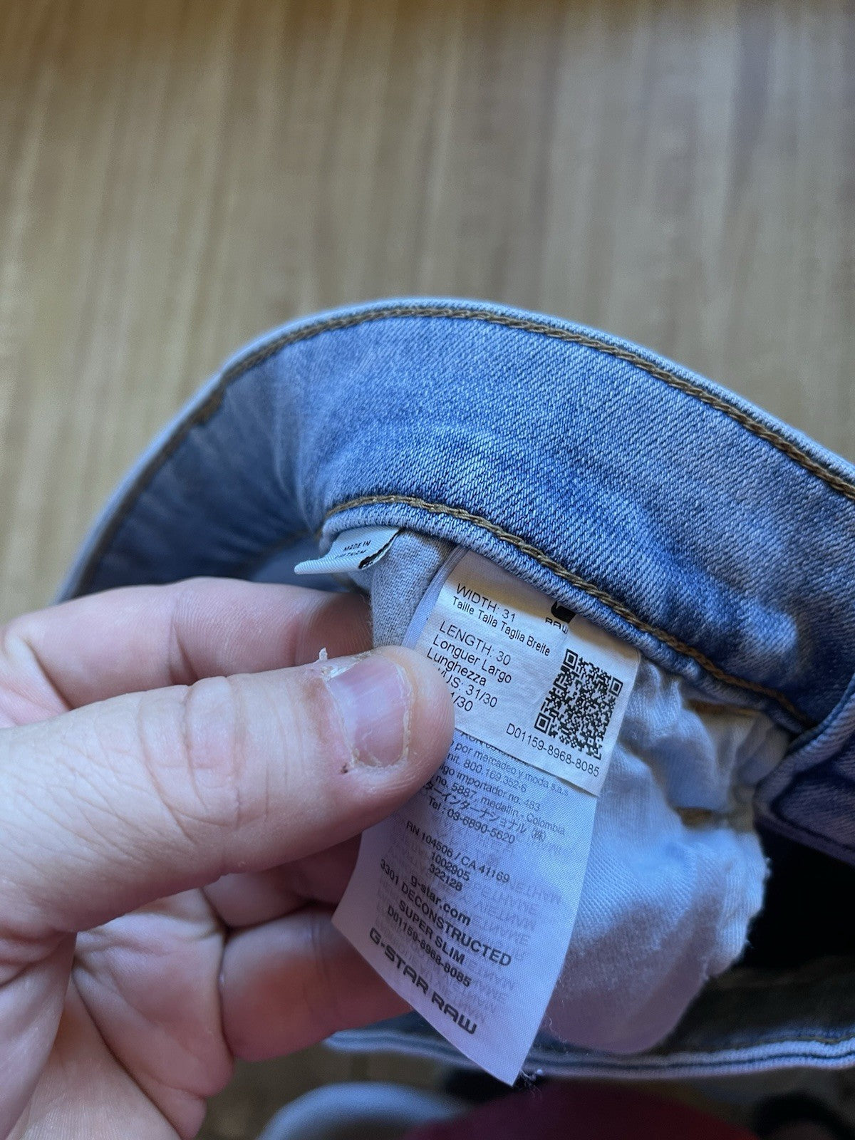 G Star Raw Restored Denim Jeans 31/30