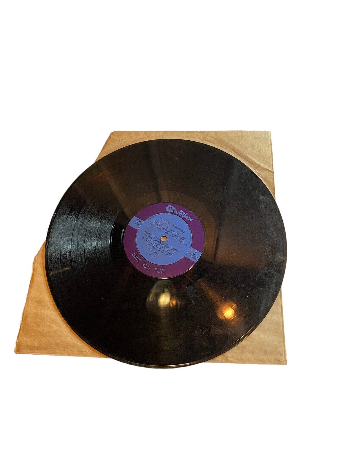 Jim Reeves According To My Heart Vinyl