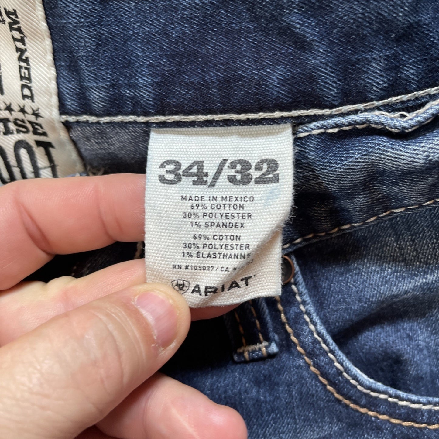 ariat m4 low rise boot jeans 34/32