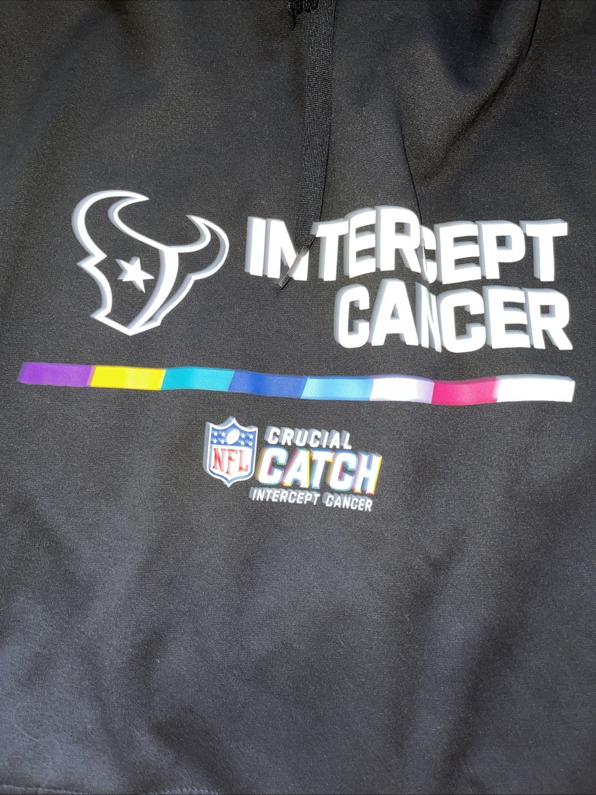 Nike Therma Fit Intercept Cancer Hoodie Houston Texans Team Issued Worn By #56 
