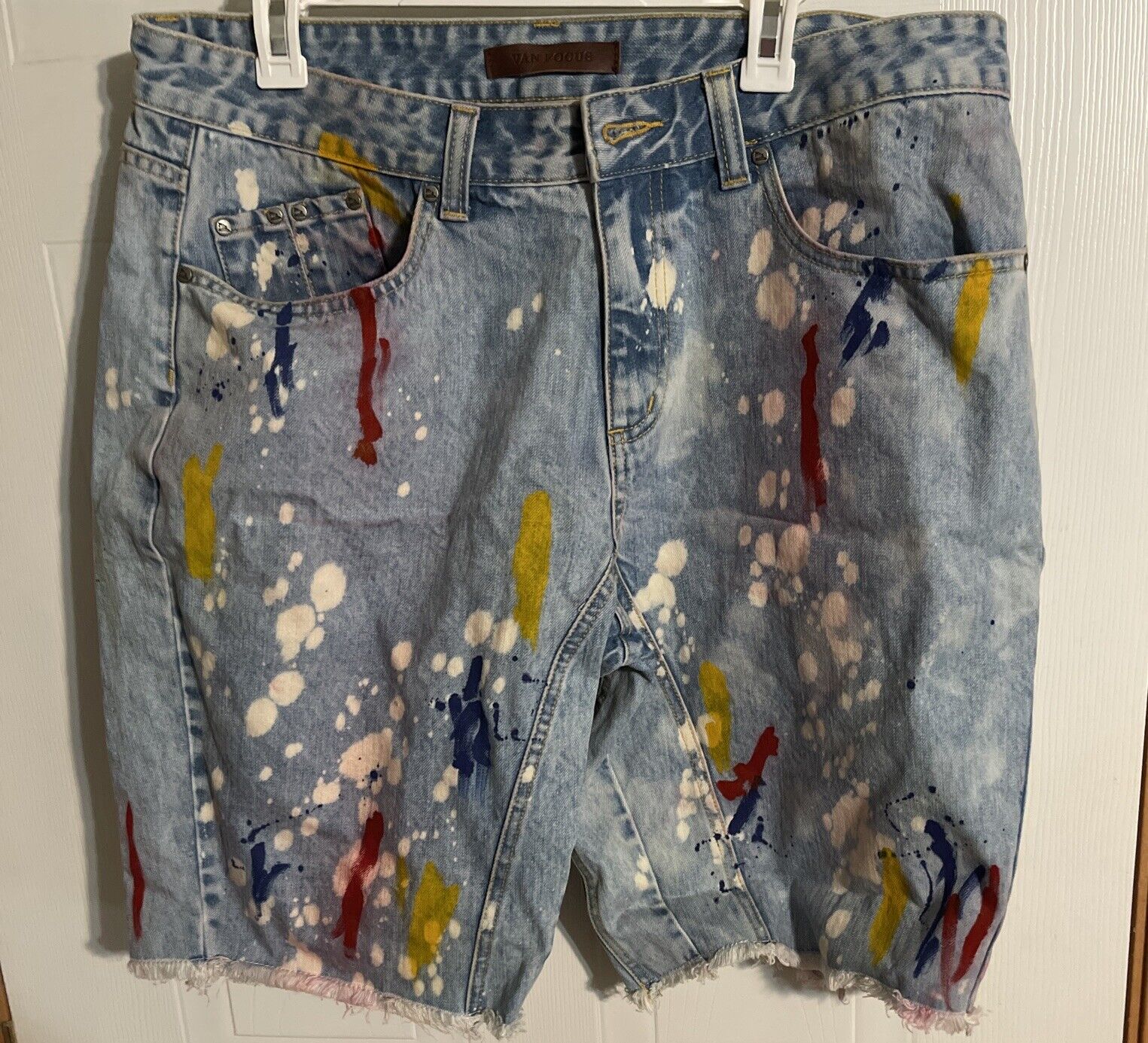 Van Focus Jorts Paint Splatter 36