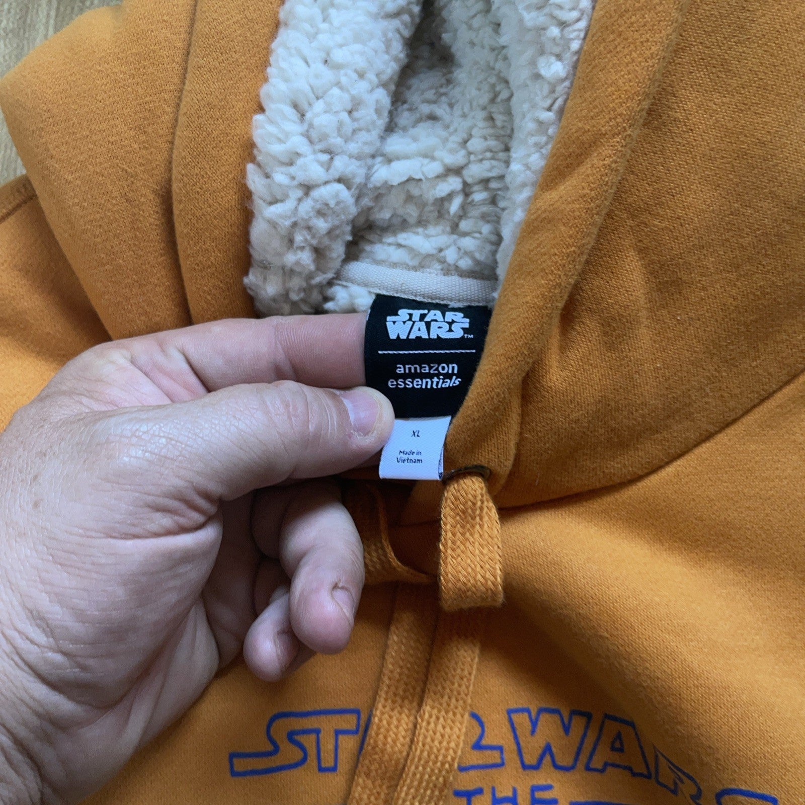 Star Wars The Mandalorian Hoodie XL Sherpa Lined 