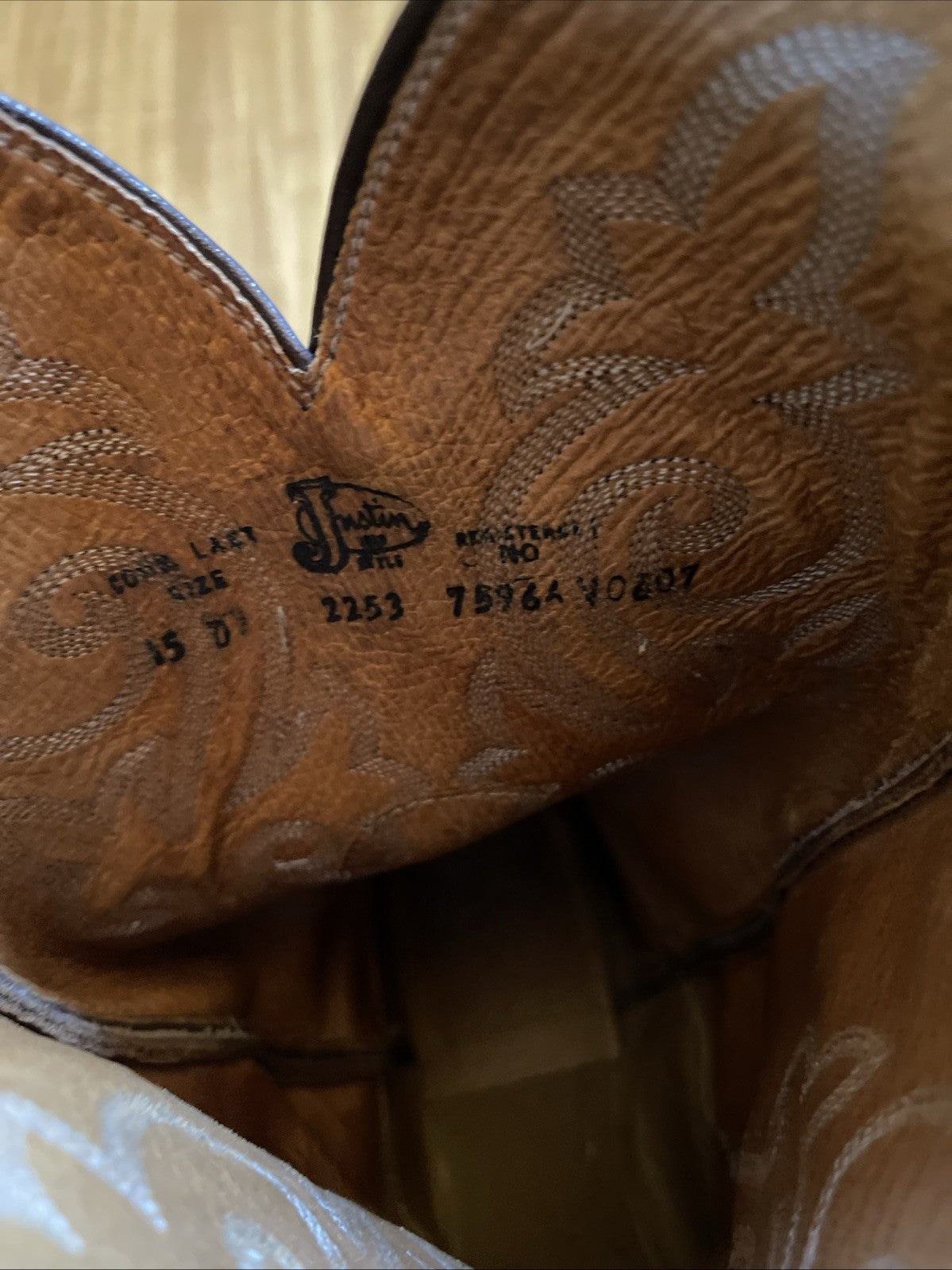 Justin Cowboy Boots 15 D