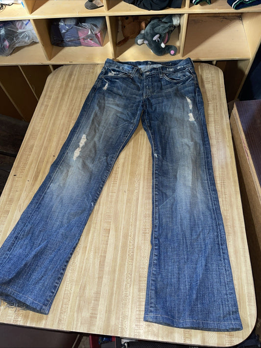 7 For All Mankind Bootcut Jeans 30/30 Distressed