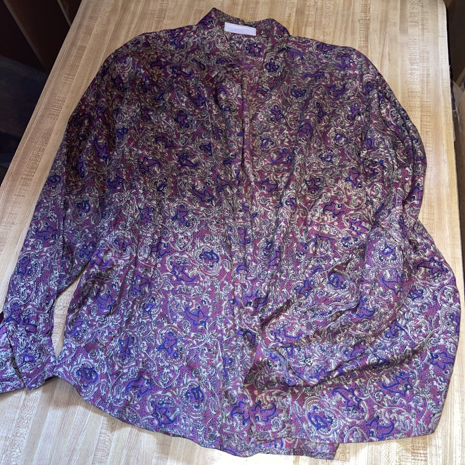 Vintage Santana Collection Button Up Rayon XL
